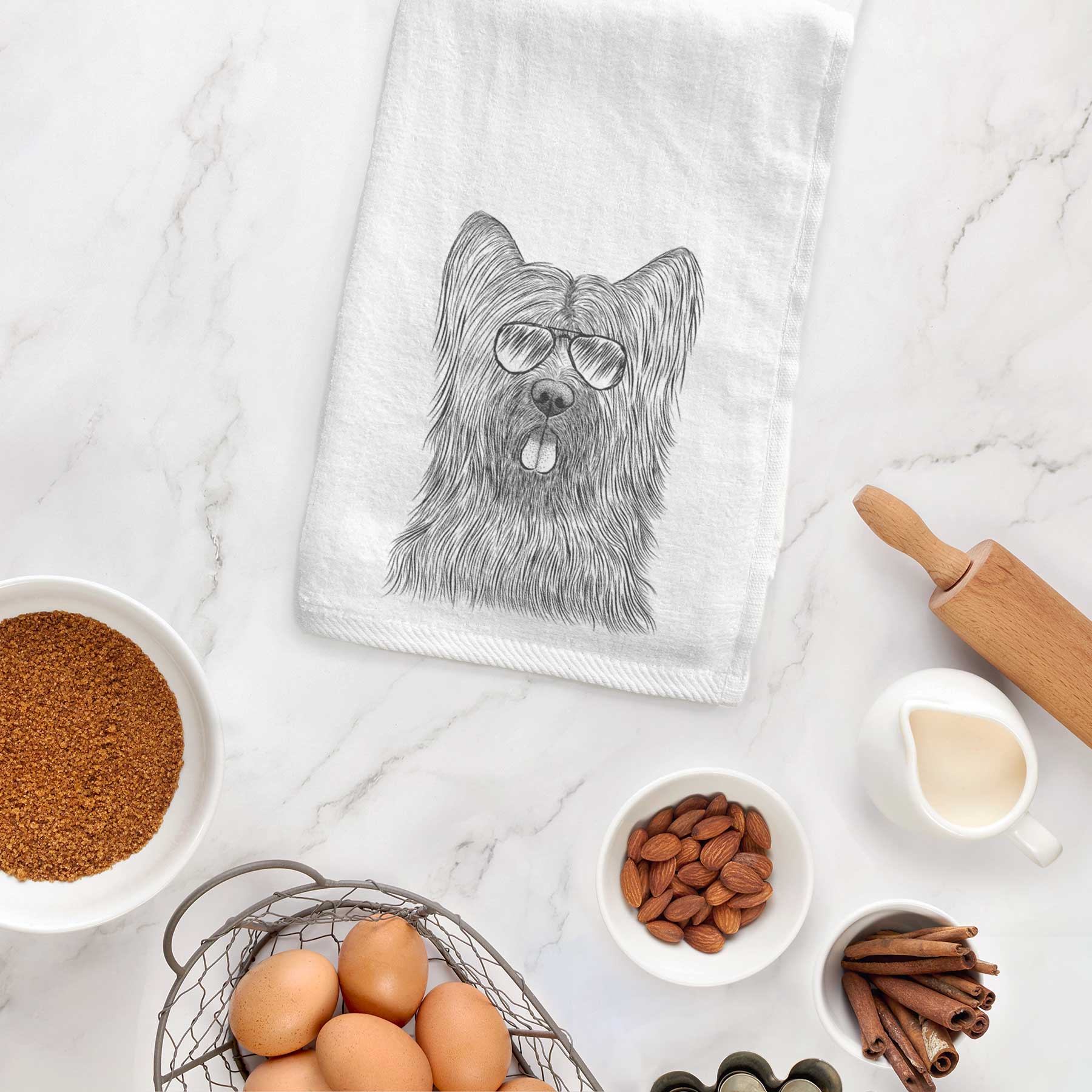 Shay the Briard Decorative Hand Towel