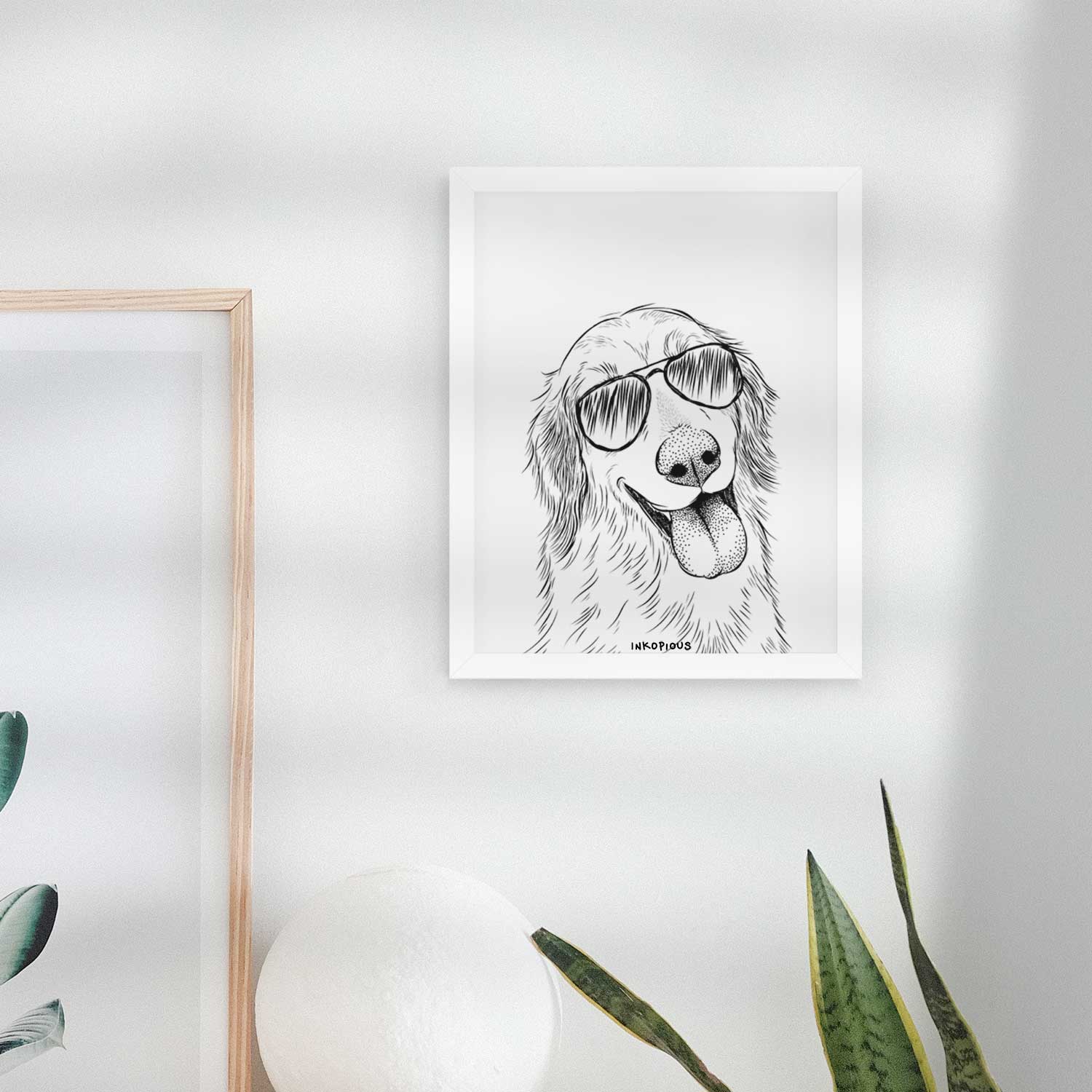 Shelby the Golden Retriever Art Print