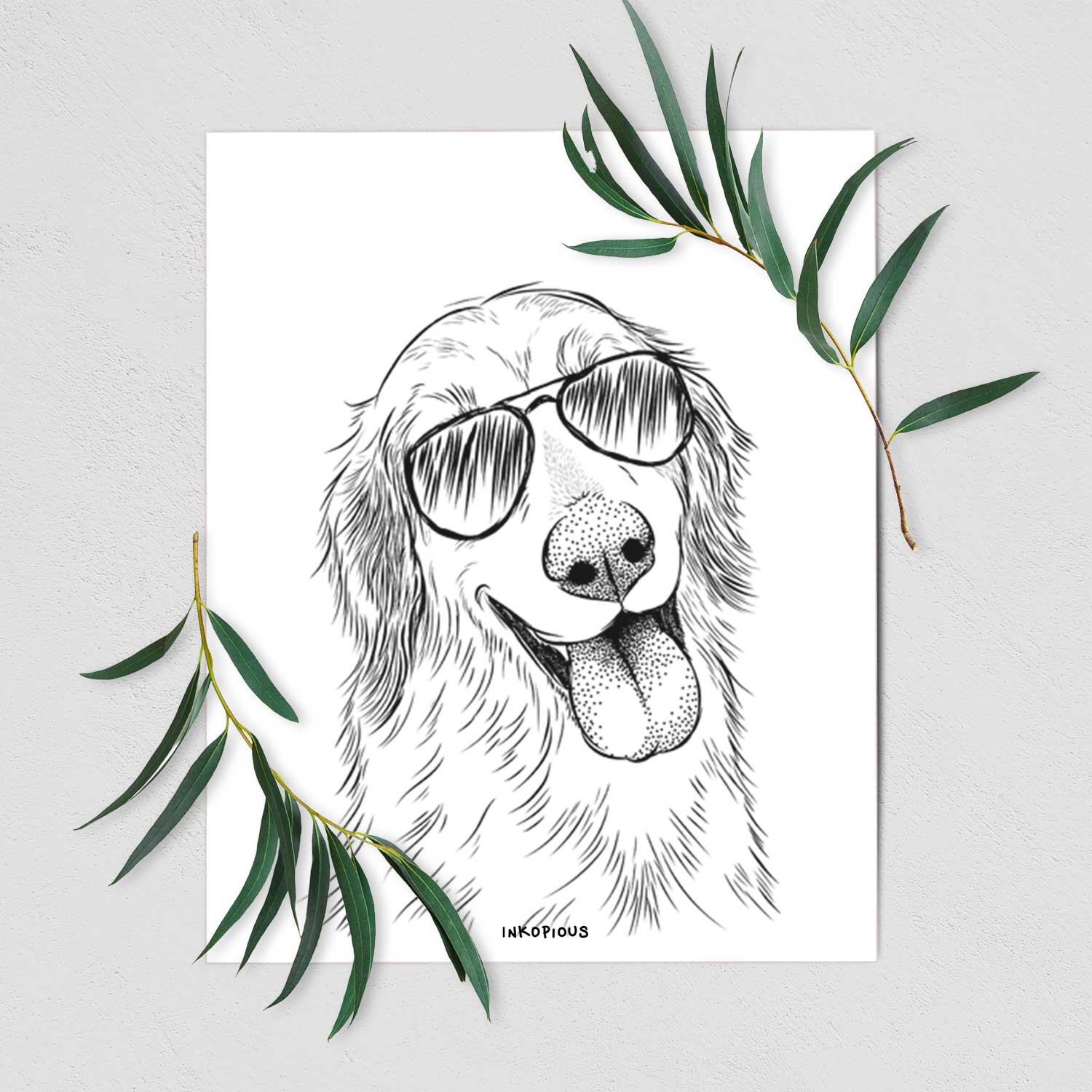 Shelby the Golden Retriever Art Print