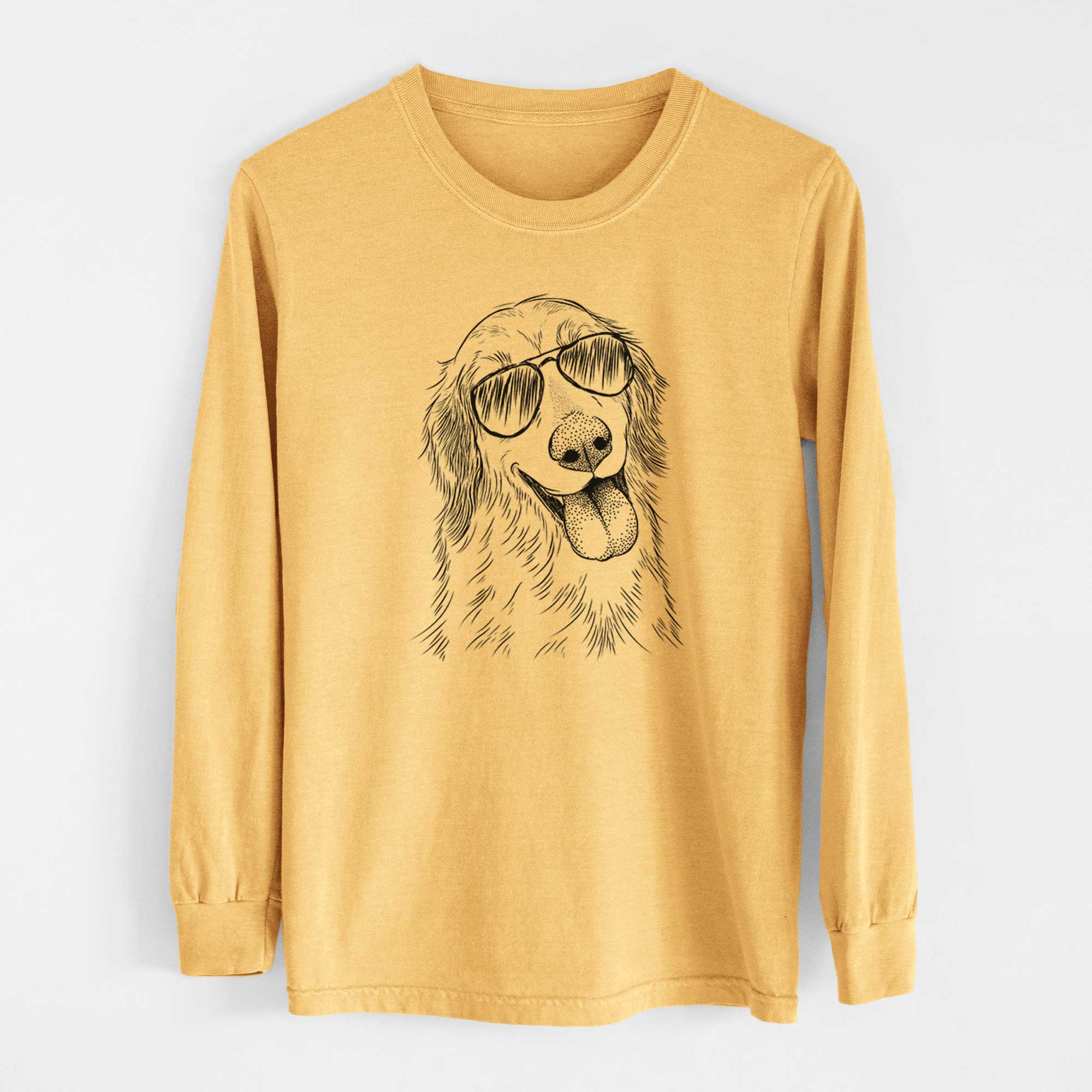 Aviators Shelby the Golden Retriever - Heavyweight 100% Cotton Long Sleeve