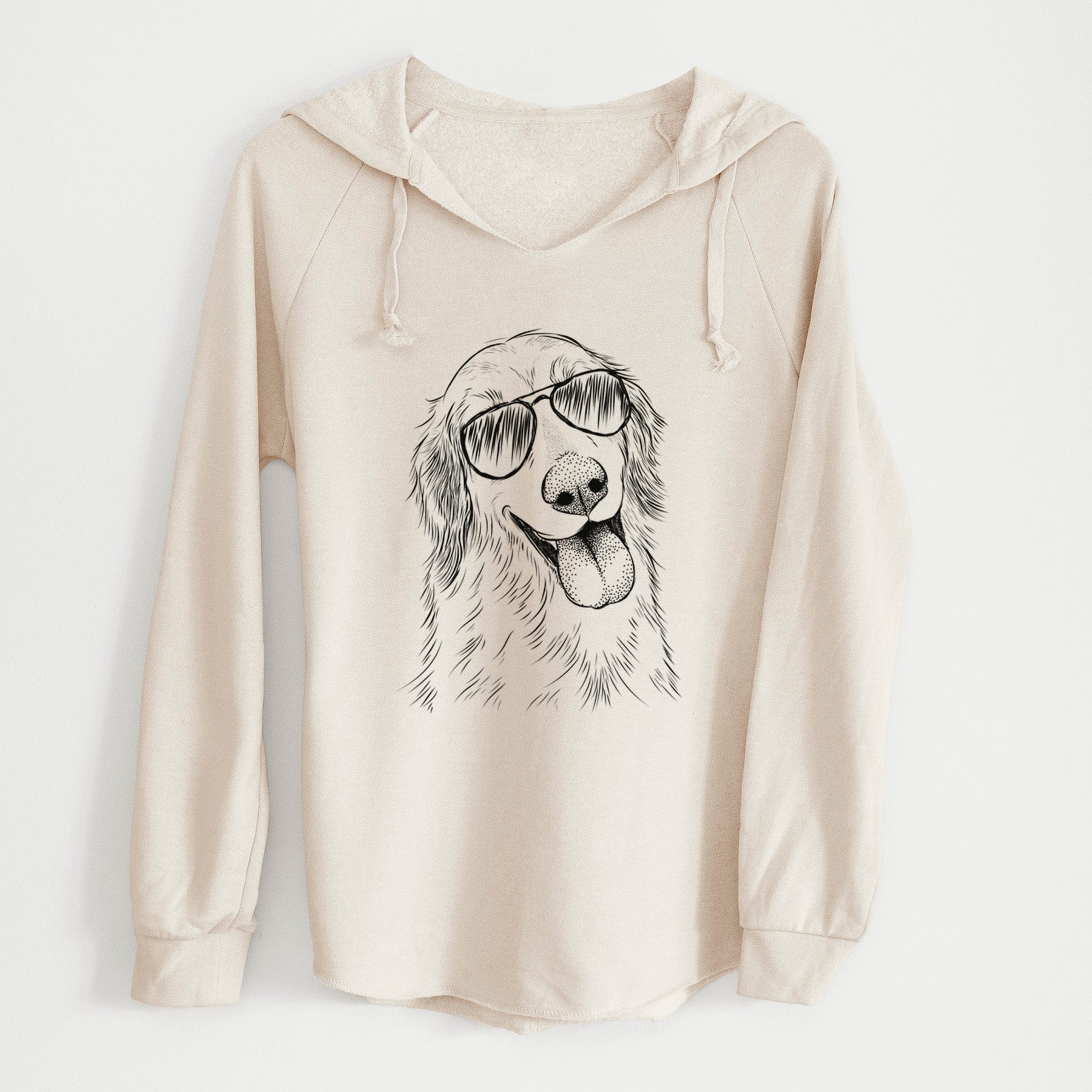 Aviator Shelby the Golden Retriever - Cali Wave Hooded Sweatshirt