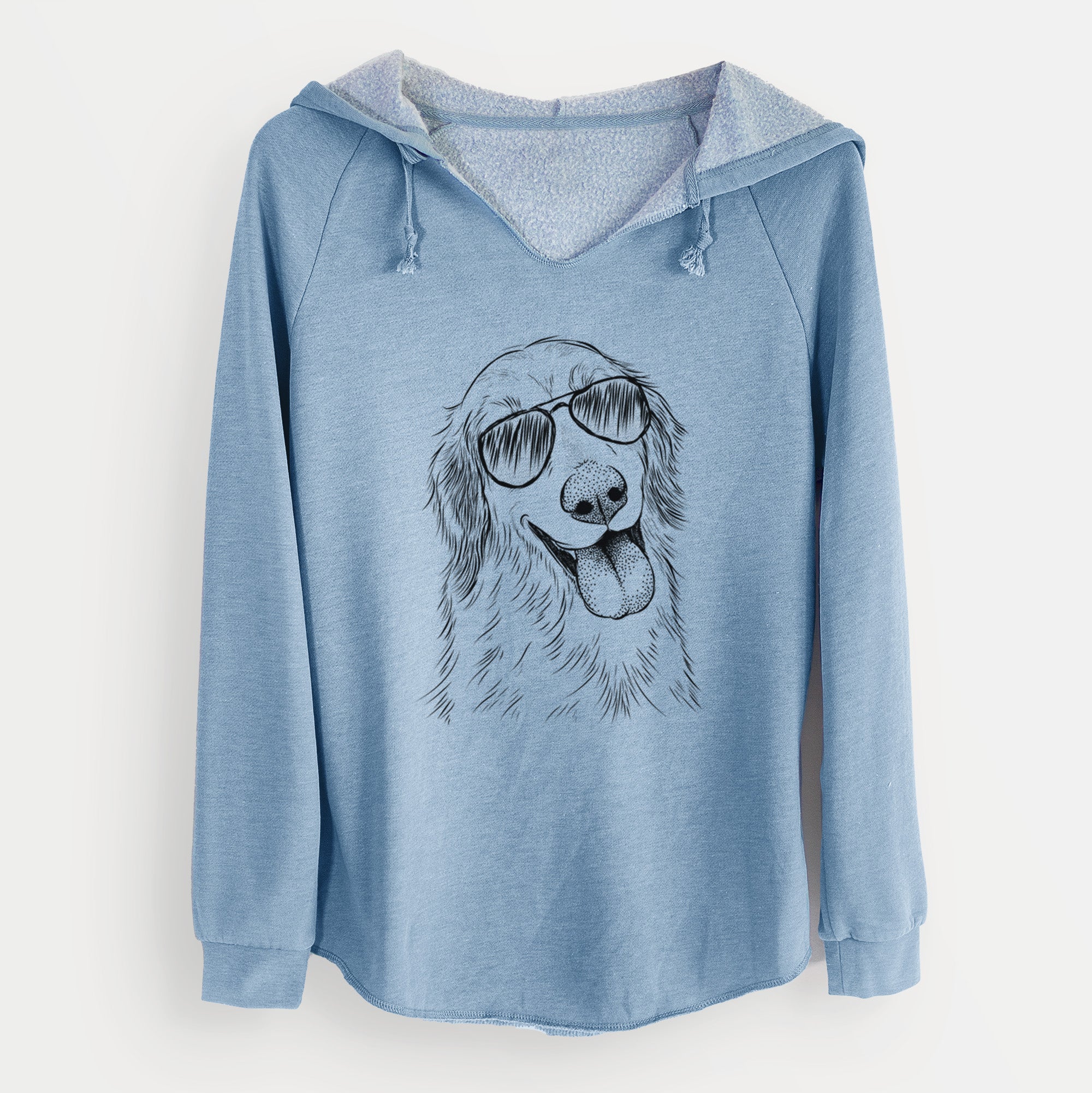 Aviator Shelby the Golden Retriever - Cali Wave Hooded Sweatshirt