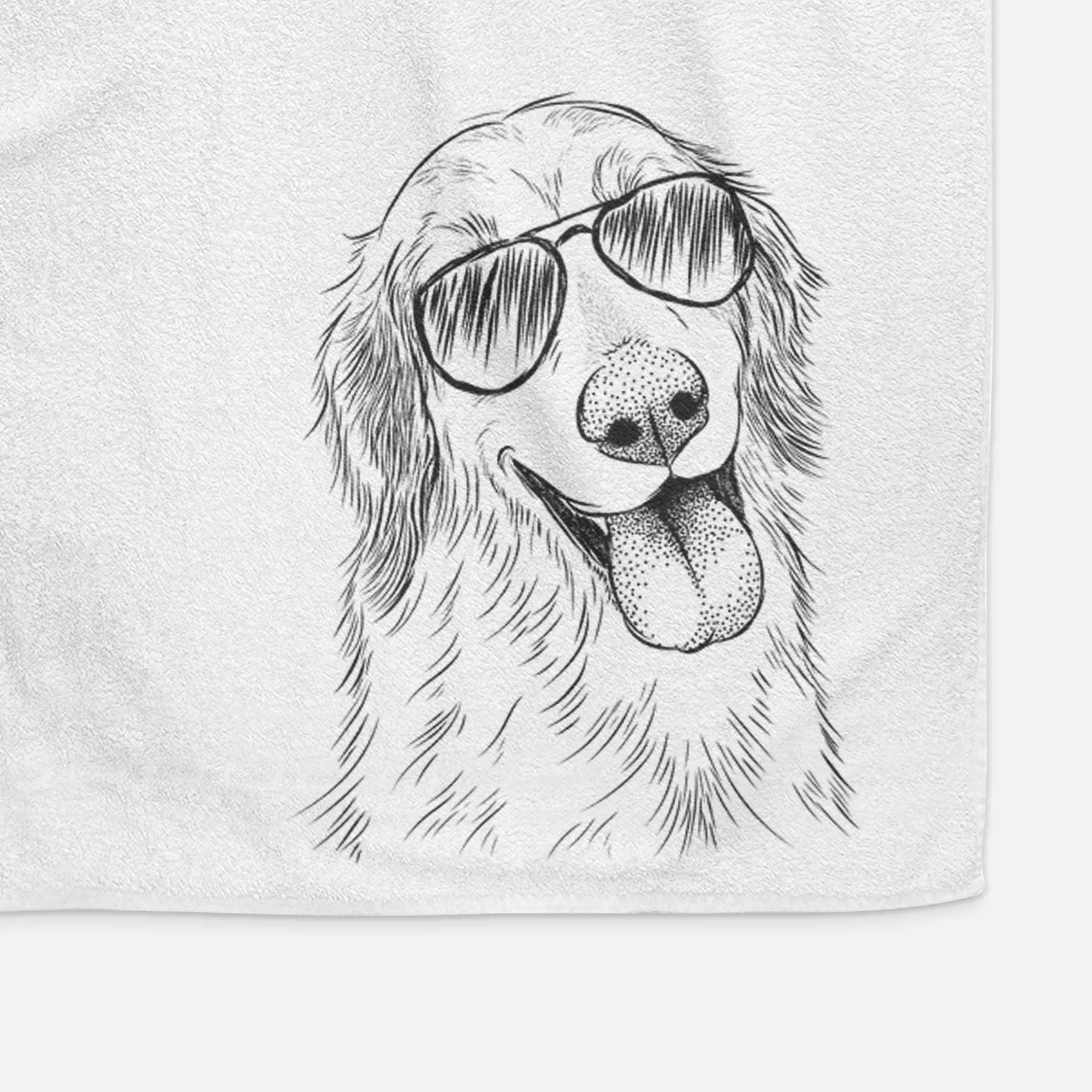 Shelby the Golden Retriever Decorative Hand Towel