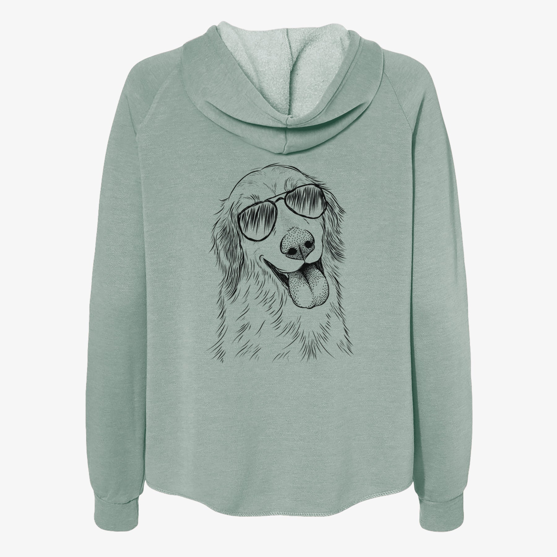 Shelby the Golden Retriever - Women's Cali Wave Zip-Up Sweatshirt