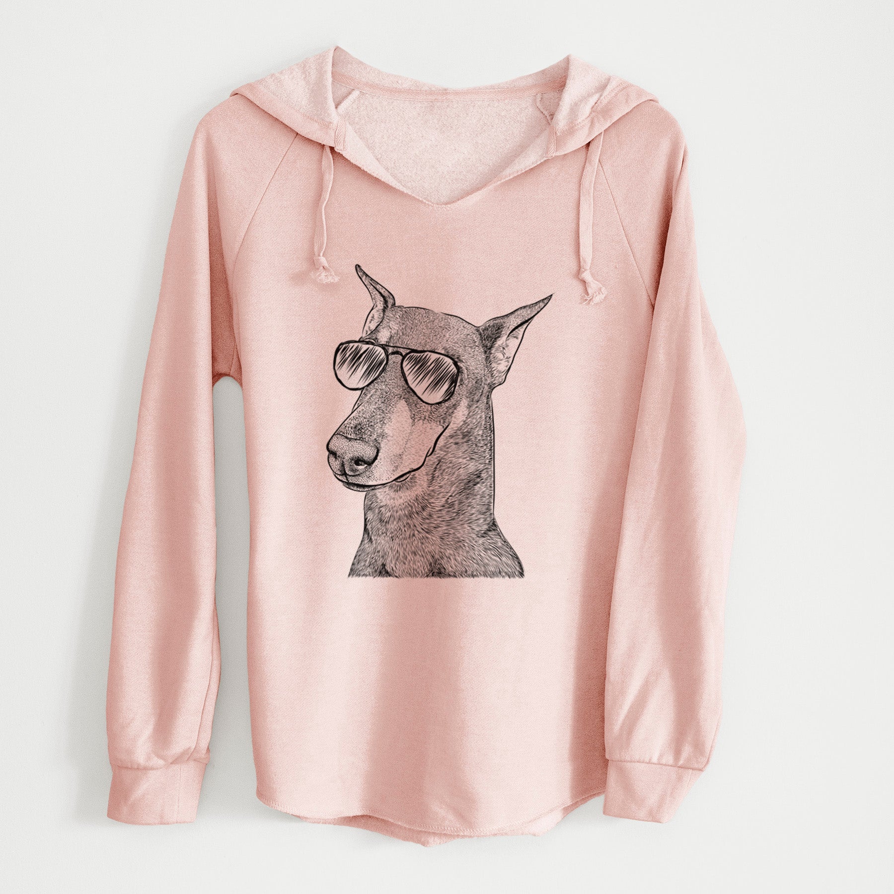 Aviator Shelby the Doberman Pinscher - Cali Wave Hooded Sweatshirt