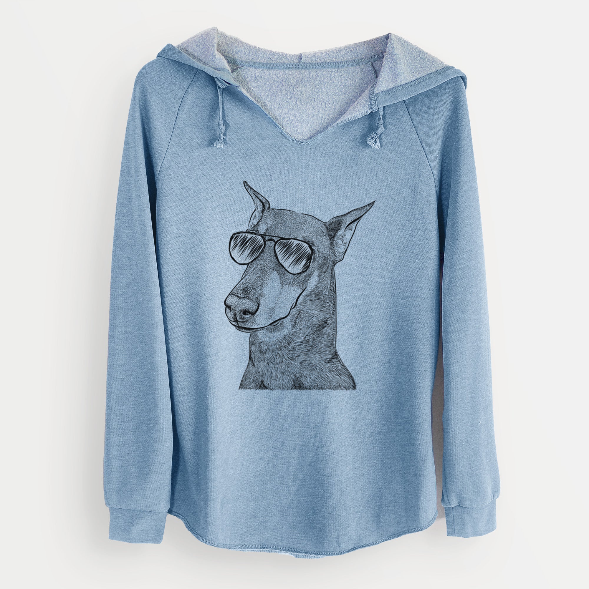 Aviator Shelby the Doberman Pinscher - Cali Wave Hooded Sweatshirt