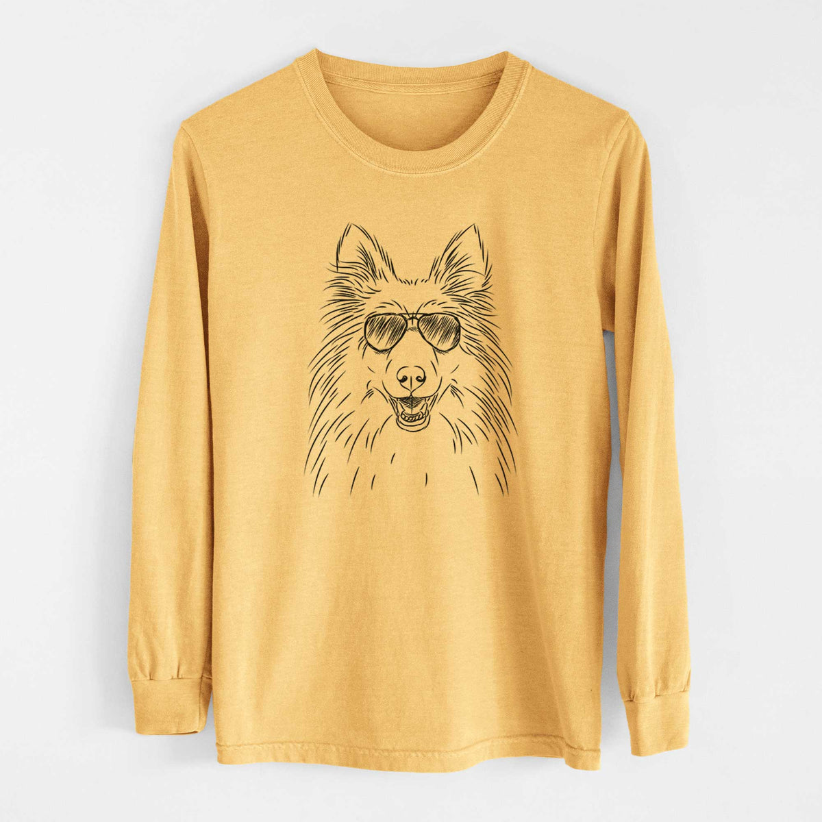 Aviators Sheldon the Shetland Sheepdog - Heavyweight 100% Cotton Long Sleeve