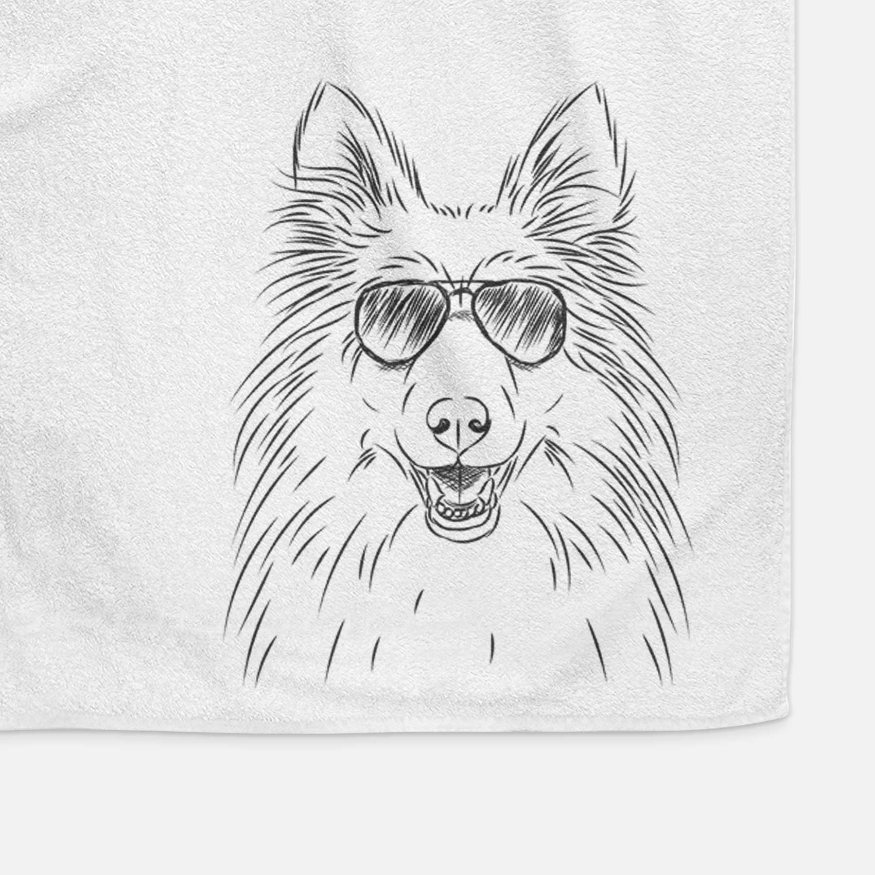 Sheldon the Shetland Sheepdog Decorative Hand Towel