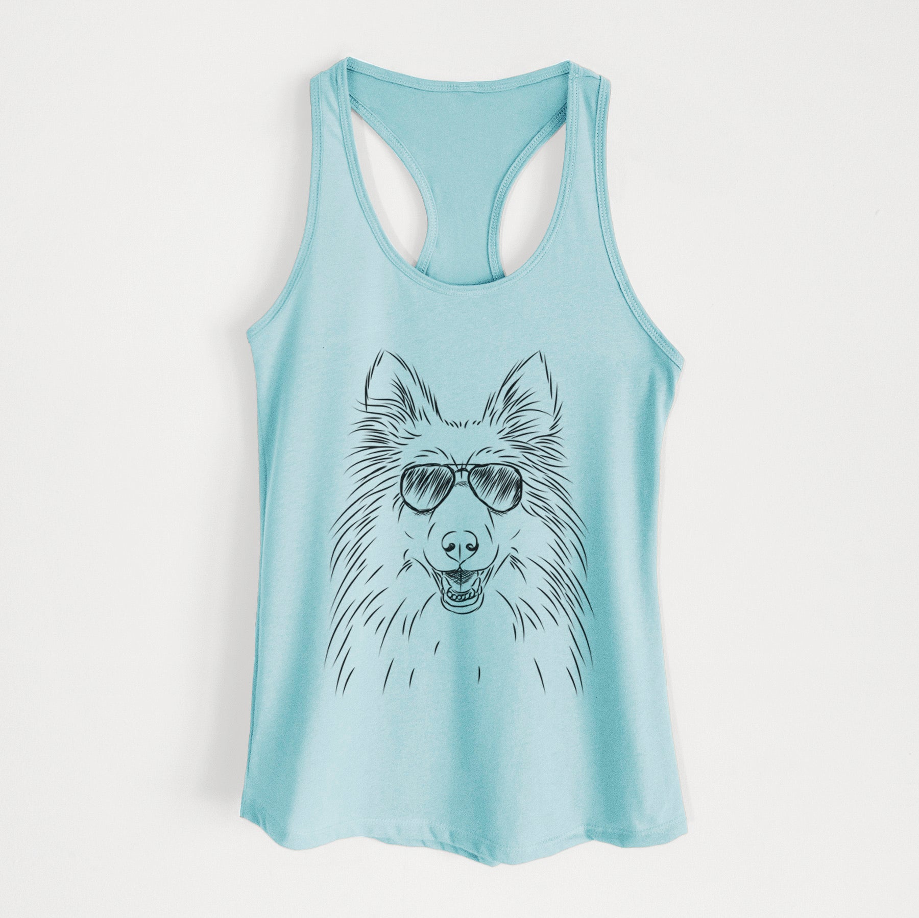 Sheldon the Shetland Sheepdog - Women's Racerback Tanktop