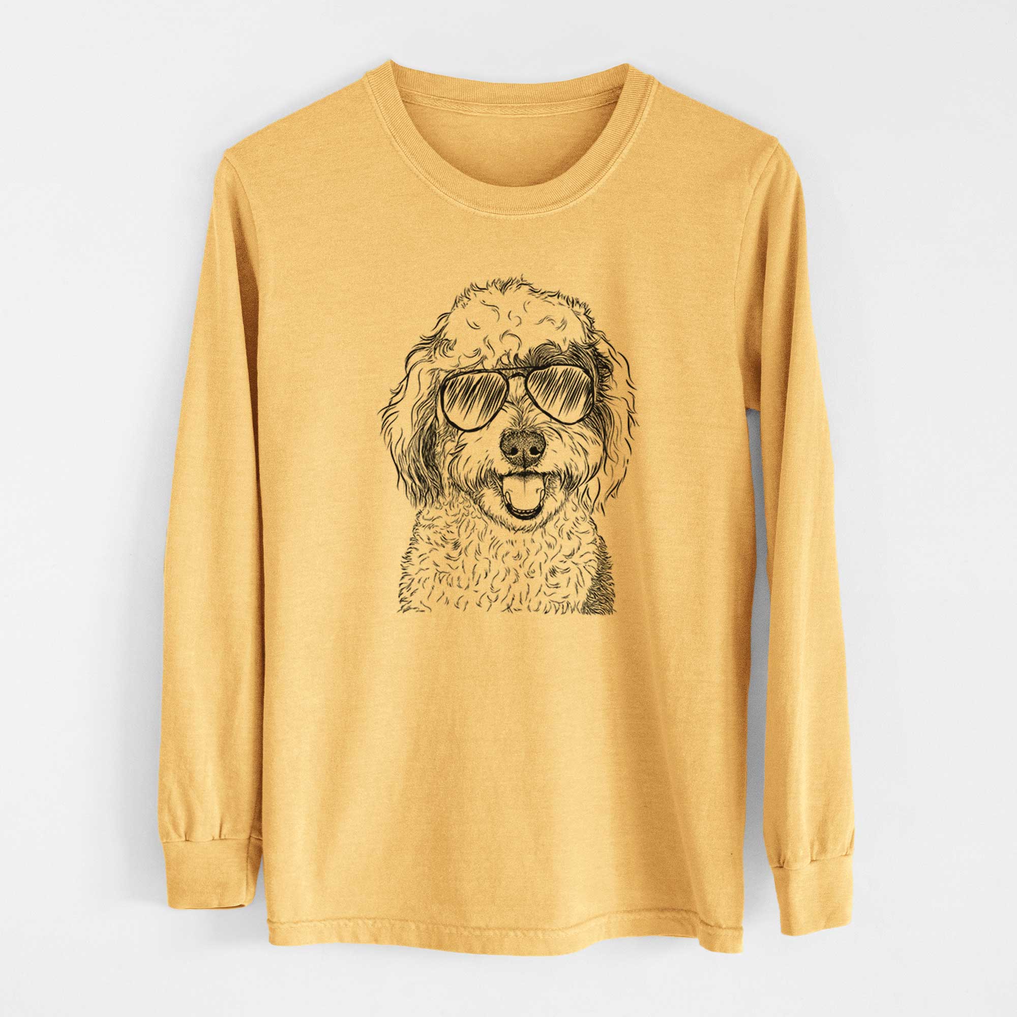 Aviators Sherlock the Sheepadoodle - Heavyweight 100% Cotton Long Sleeve