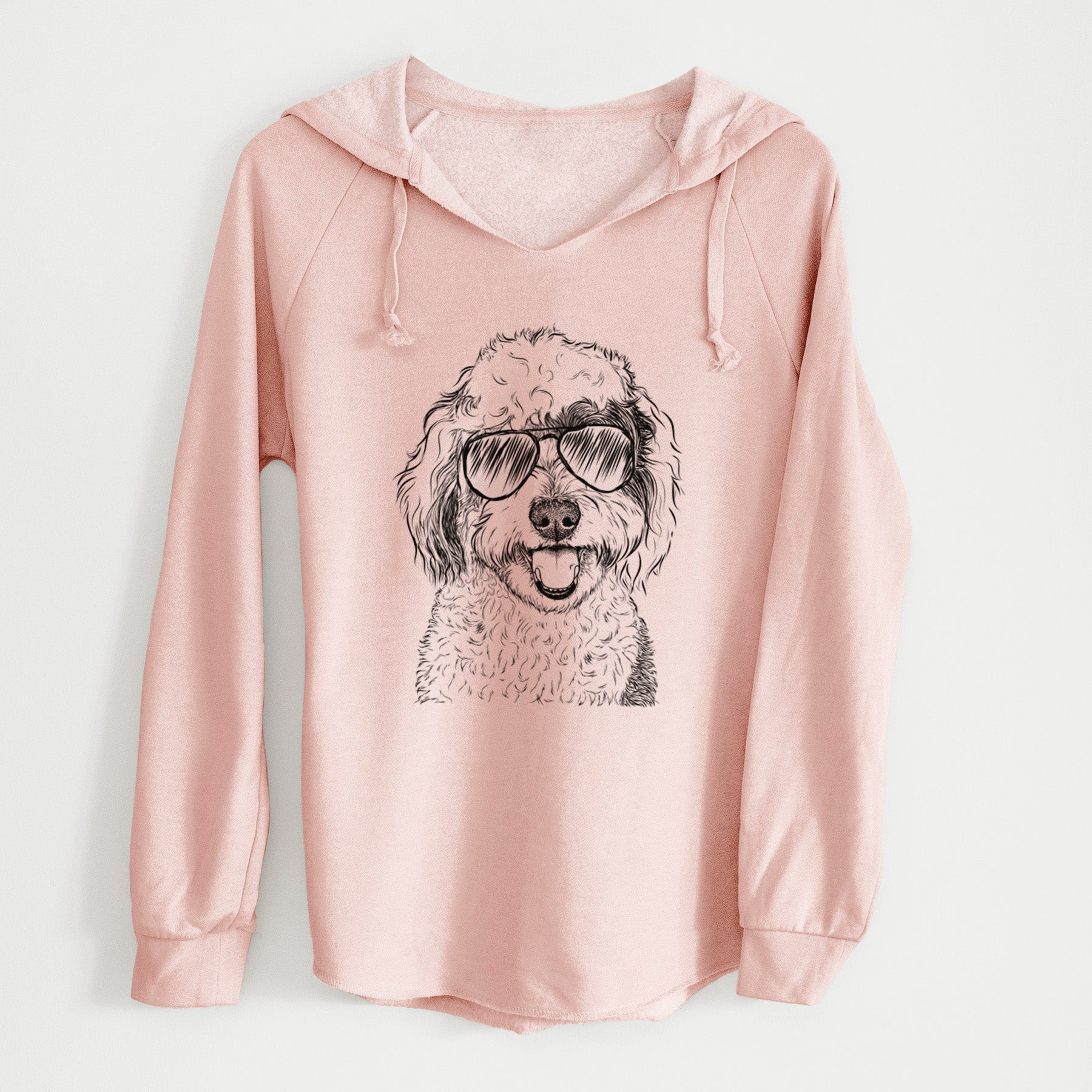 Aviator Sherlock the Sheepadoodle - Cali Wave Hooded Sweatshirt