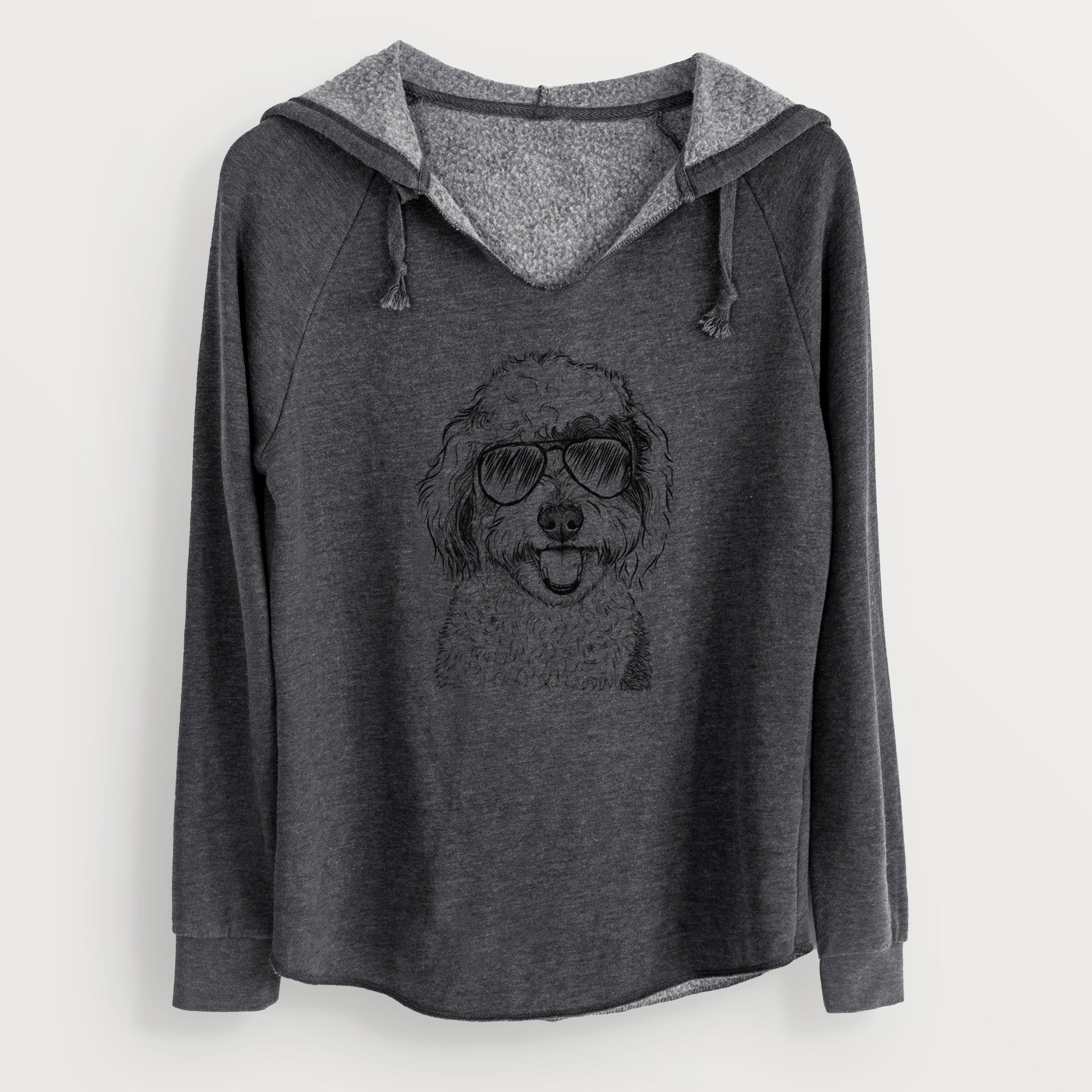 Aviator Sherlock the Sheepadoodle - Cali Wave Hooded Sweatshirt