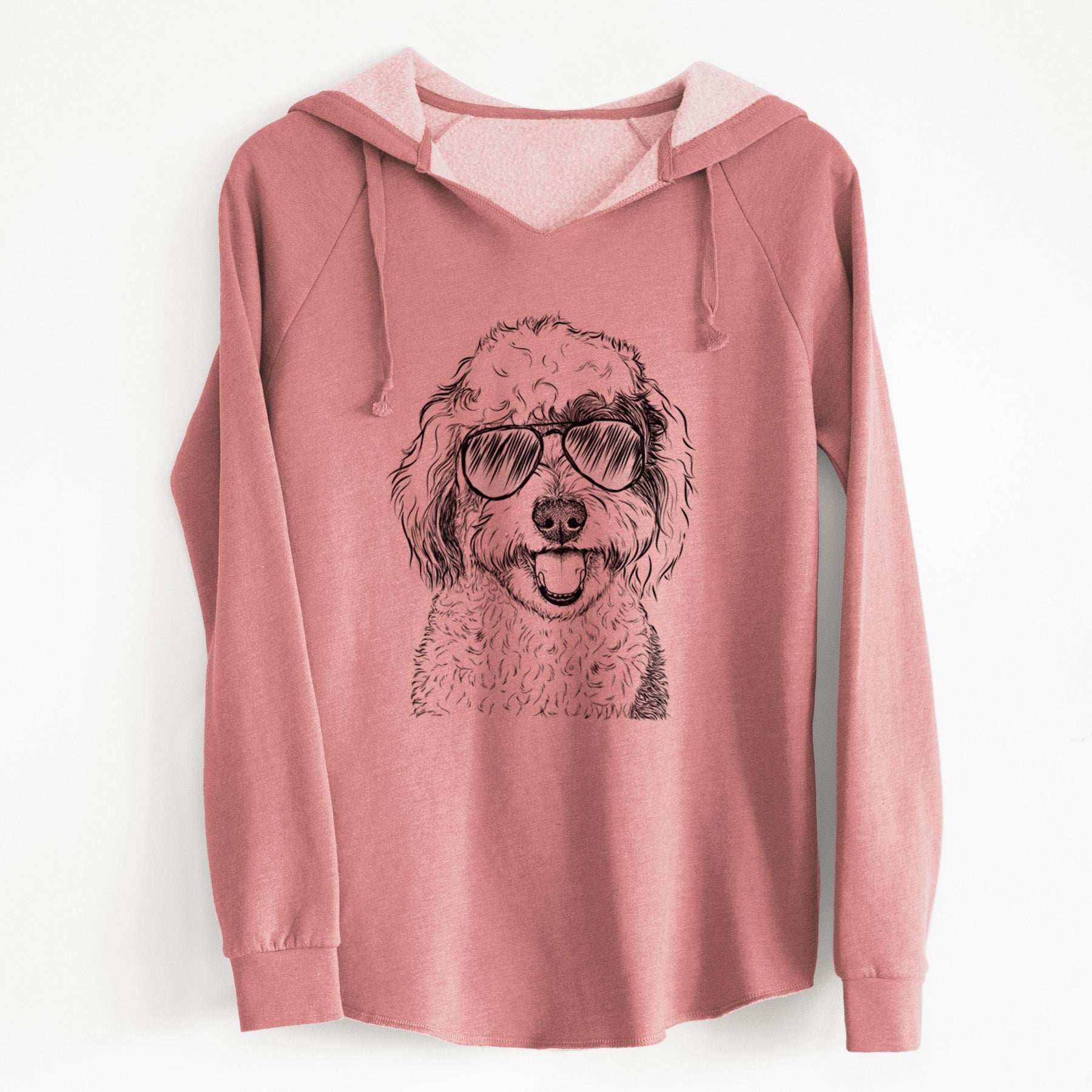 Aviator Sherlock the Sheepadoodle - Cali Wave Hooded Sweatshirt