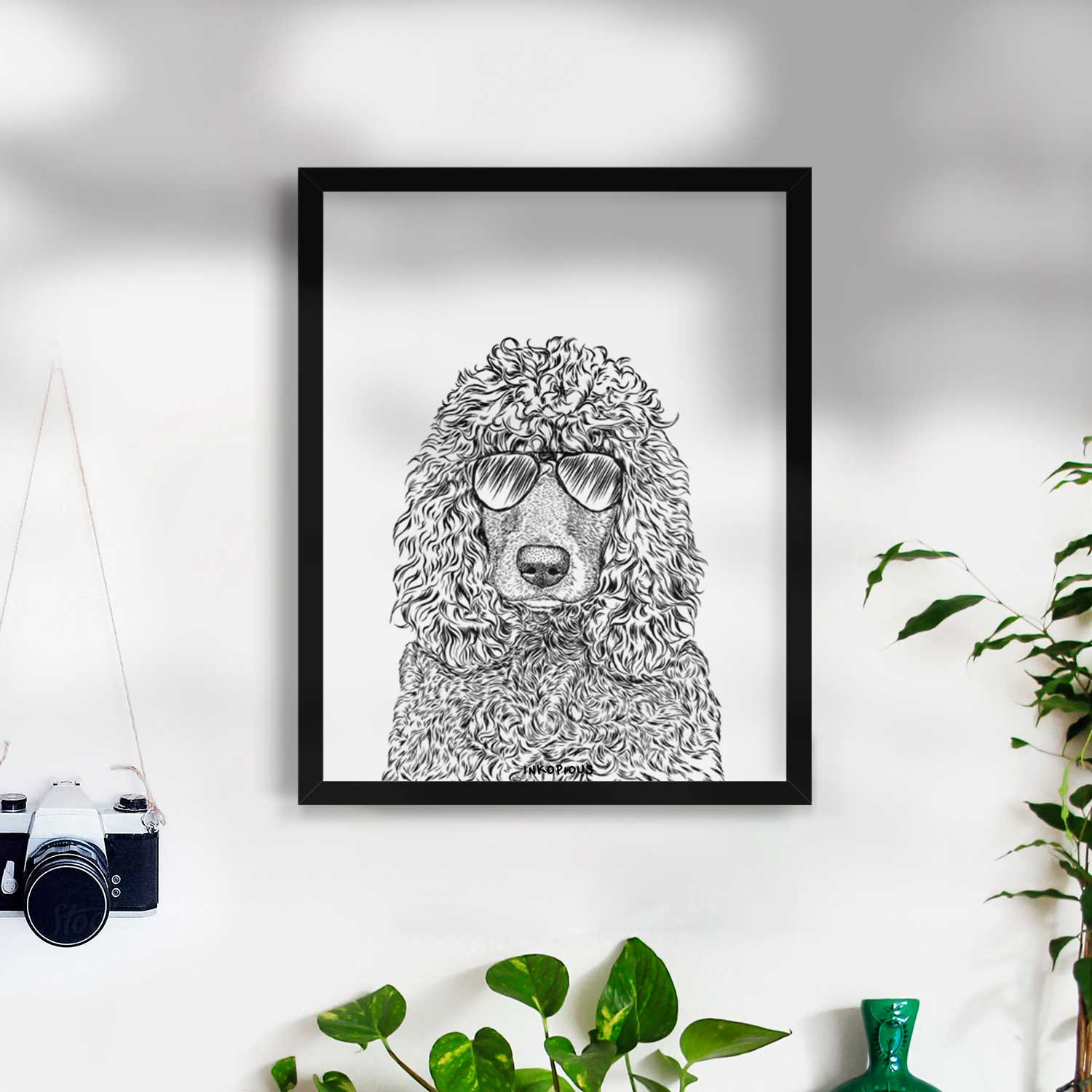 Shilo the Irish Water Spaniel Art Print