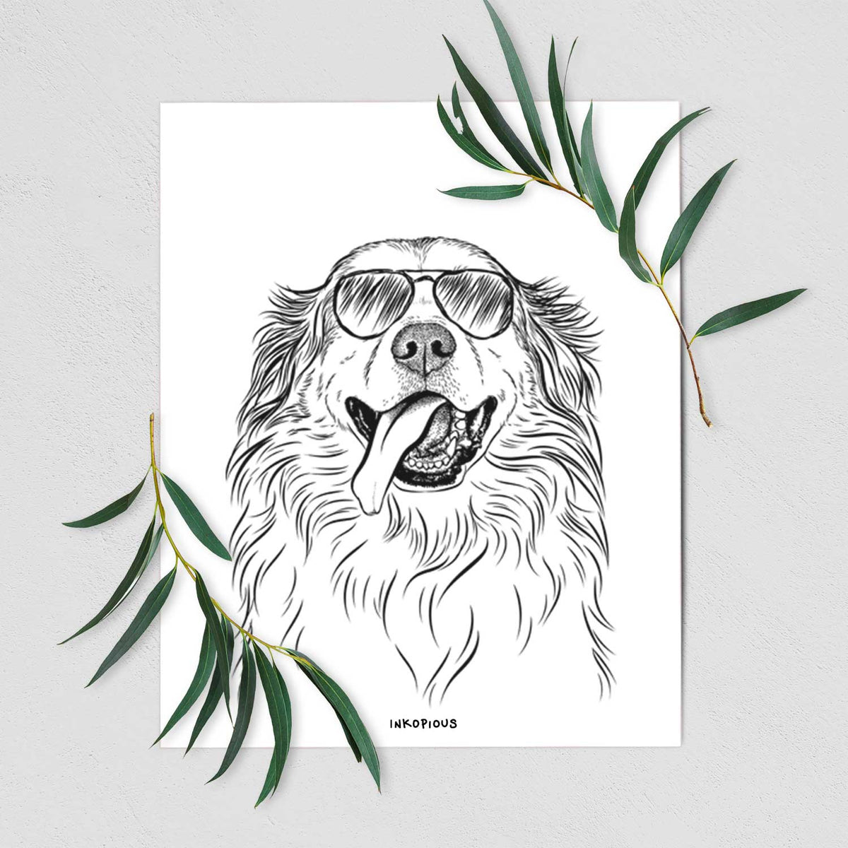 Shooter the Golden Retriever Art Print