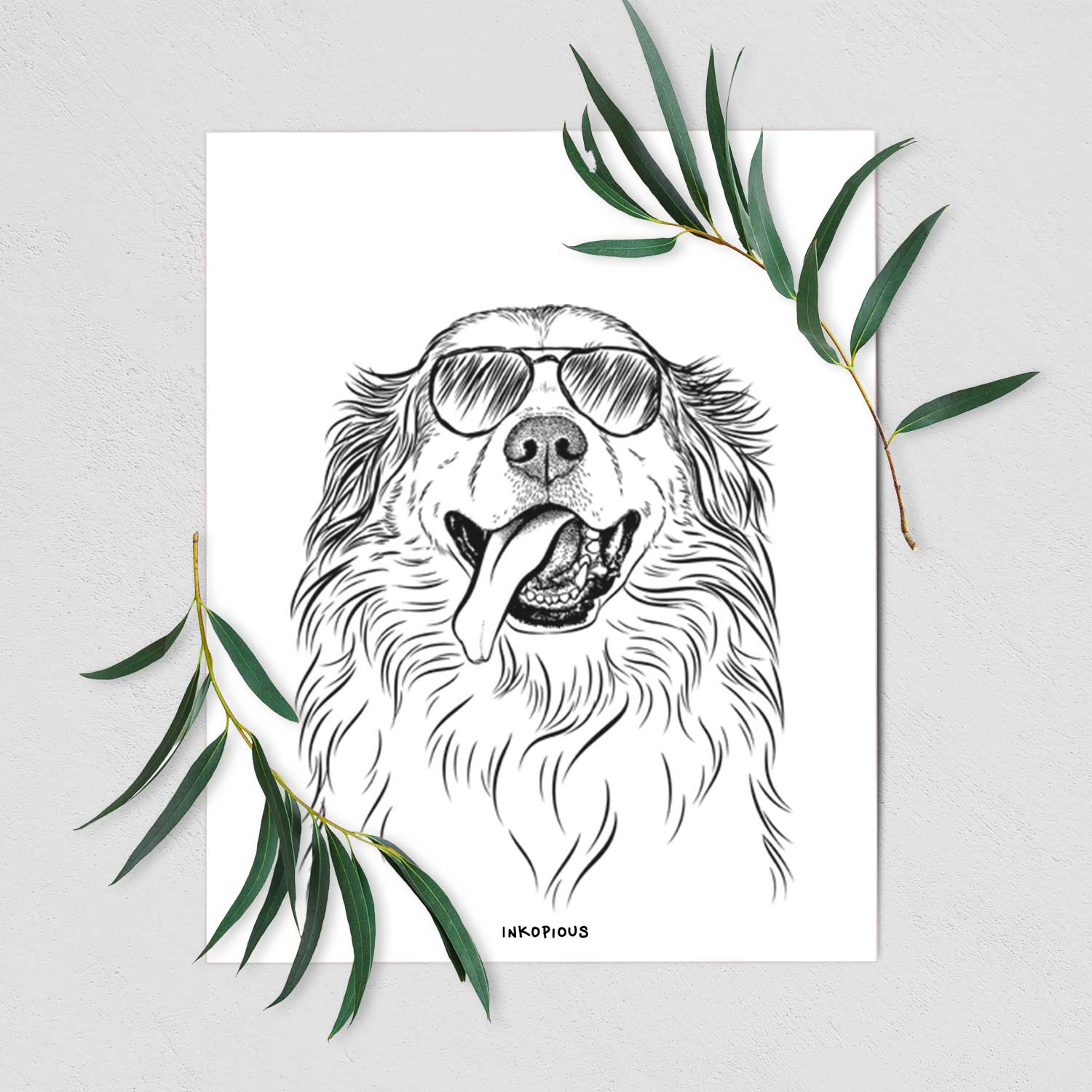 Shooter the Golden Retriever Art Print