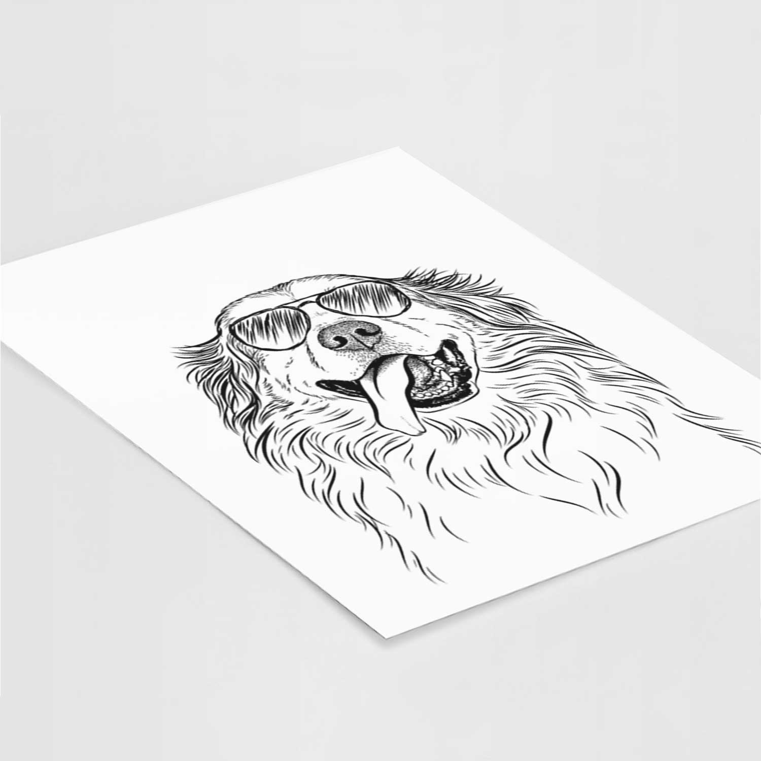 Shooter the Golden Retriever Art Print