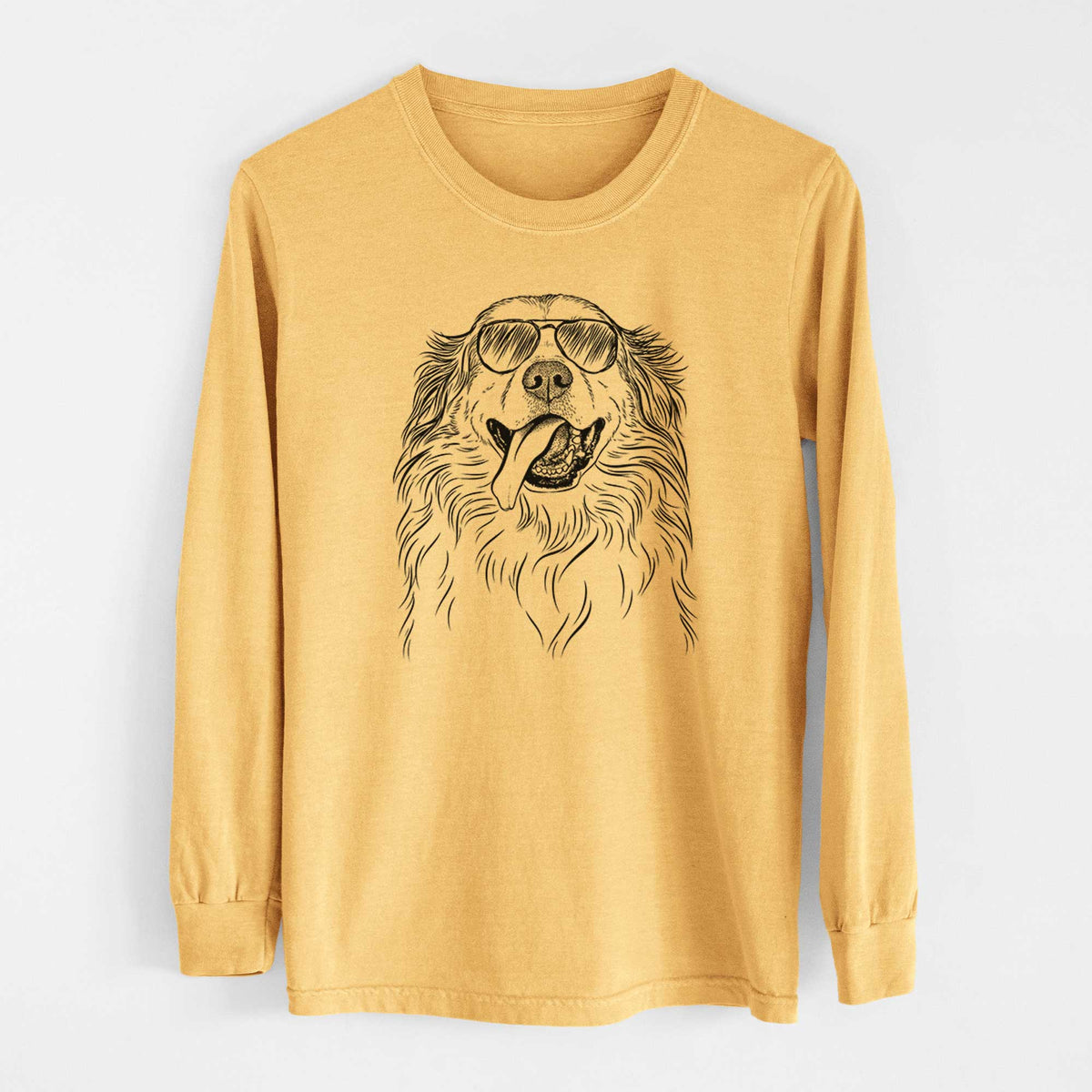 Aviators Shooter the Golden Retriever - Heavyweight 100% Cotton Long Sleeve