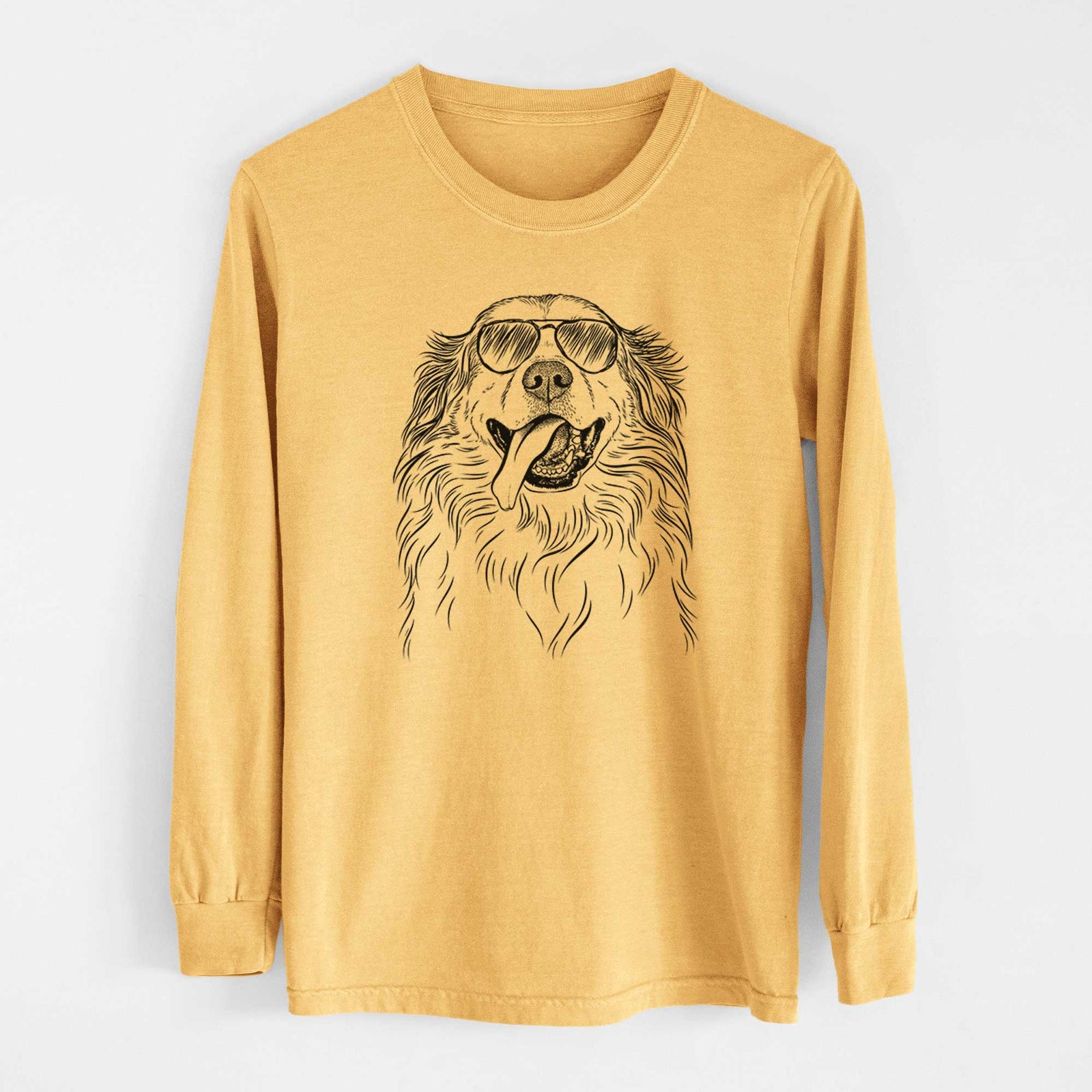 Aviators Shooter the Golden Retriever - Heavyweight 100% Cotton Long Sleeve