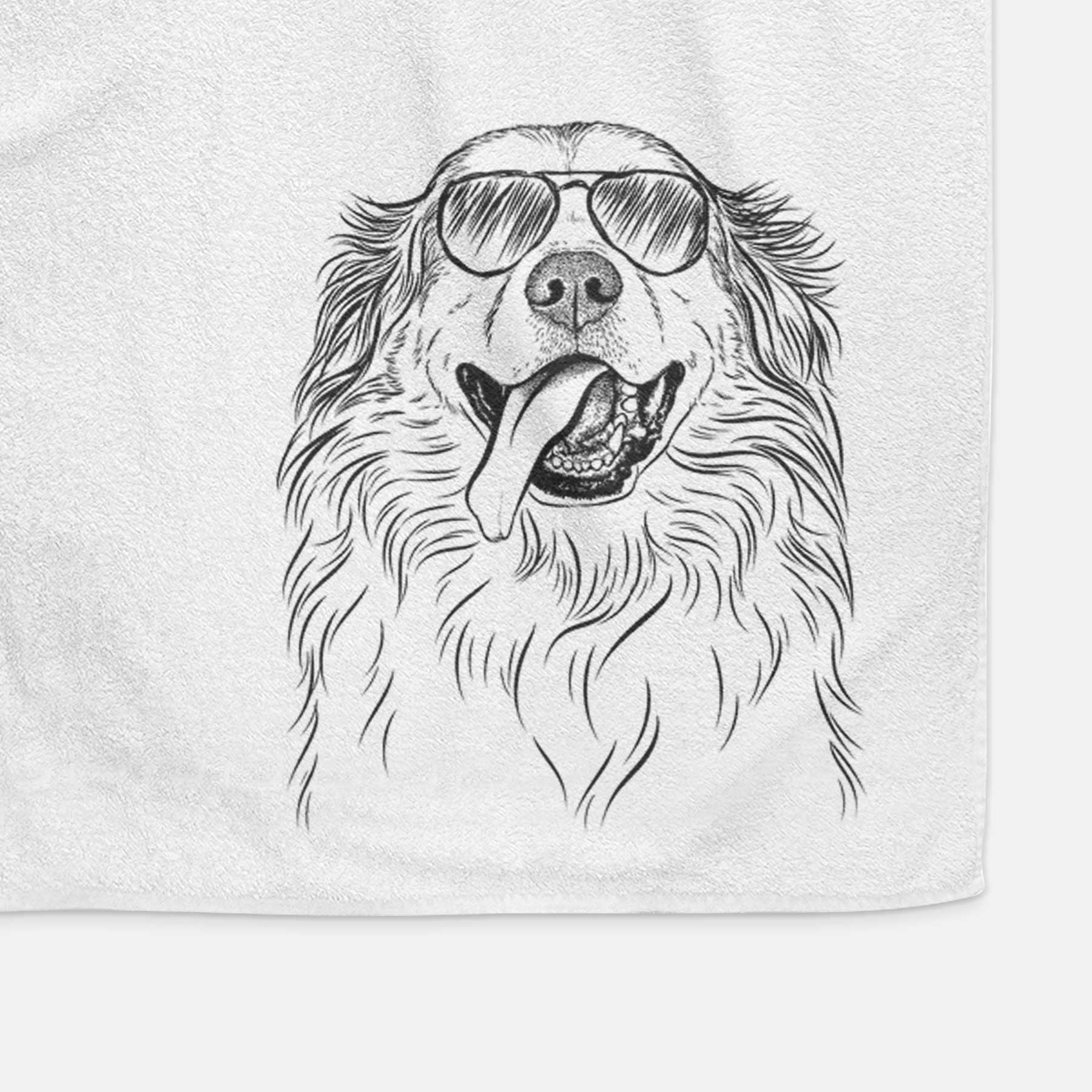 Shooter the Golden Retriever Decorative Hand Towel