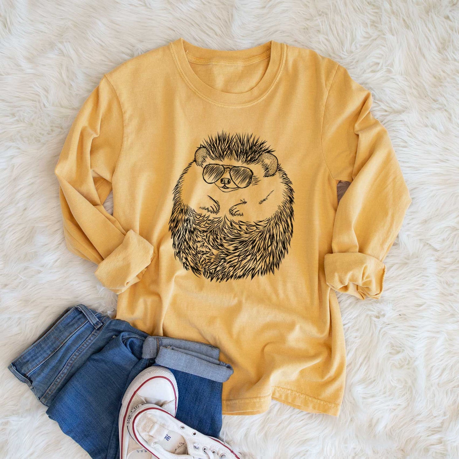 Aviators Sid the Hedgehog - Heavyweight 100% Cotton Long Sleeve