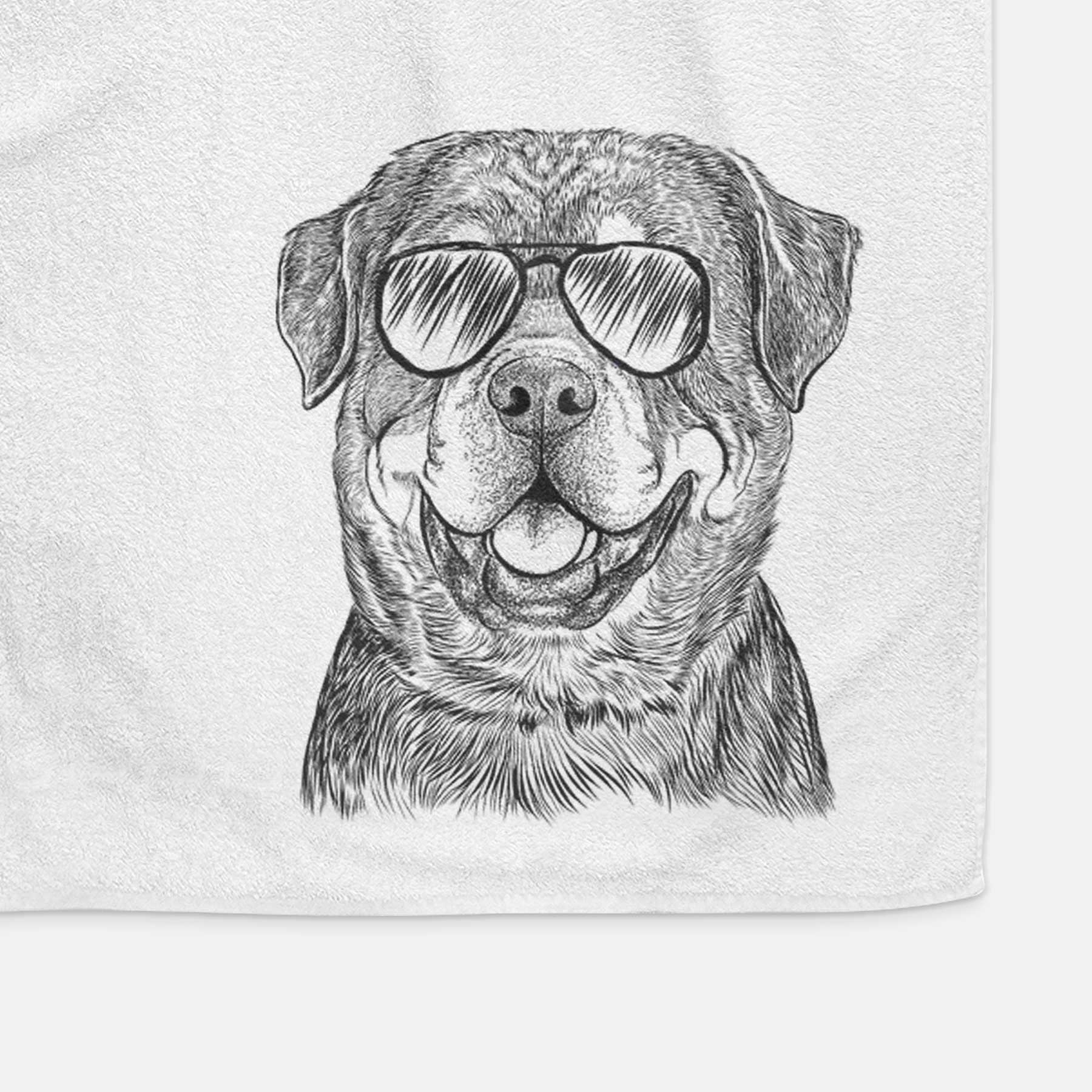 Sig the Rottweiler Decorative Hand Towel