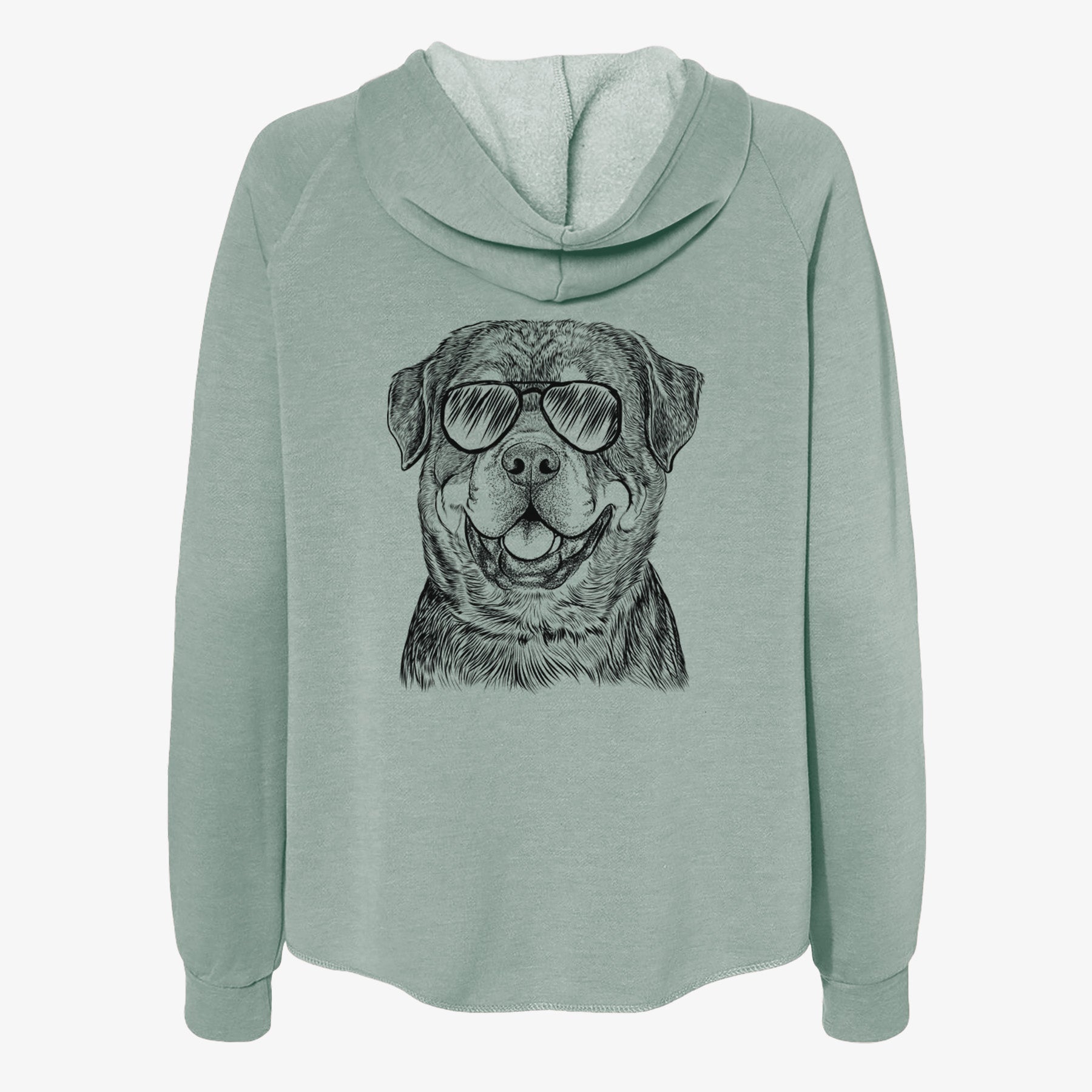 Sig the Rottweiler - Women's Cali Wave Zip-Up Sweatshirt