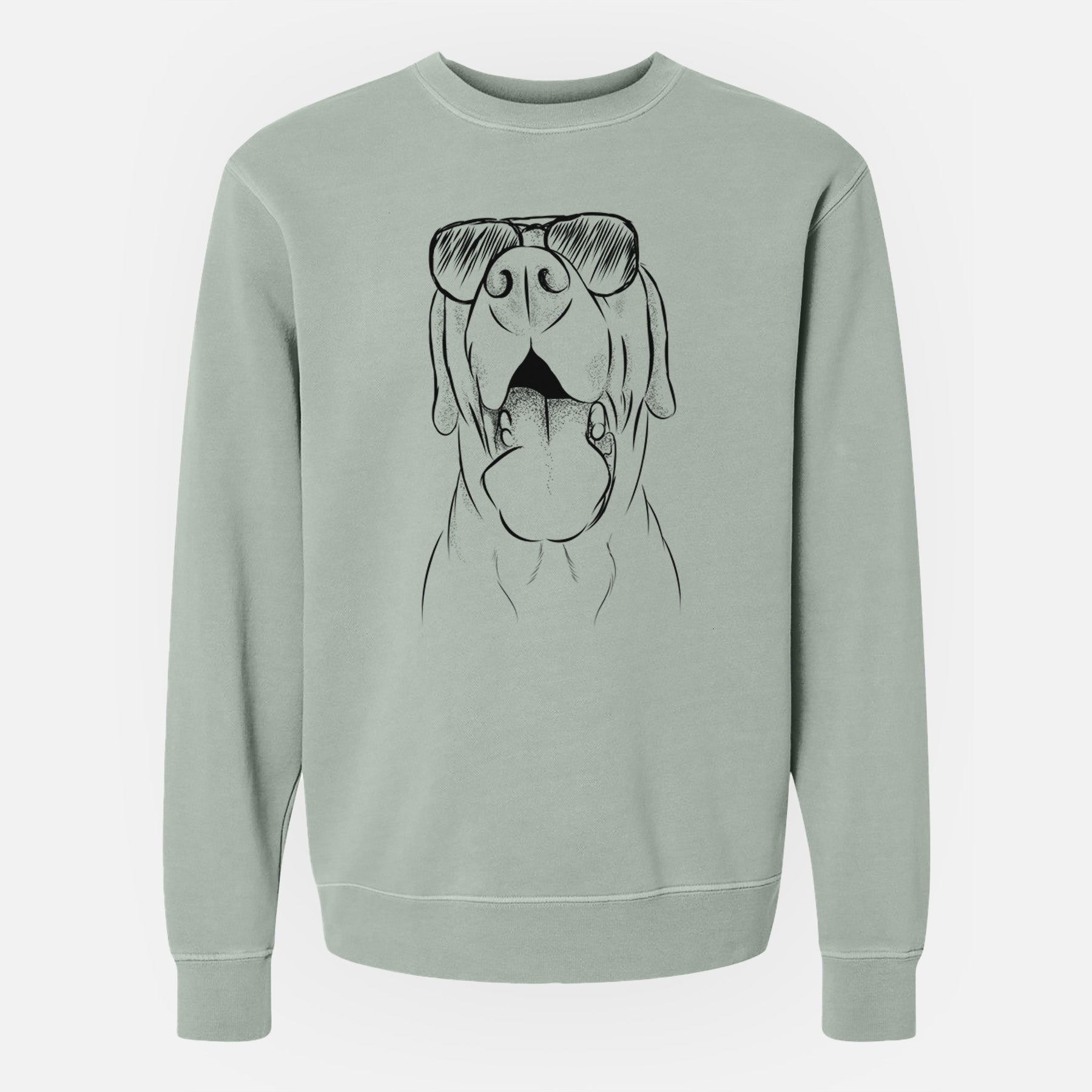 Aviator Silly Lilly the Labrador Retriever - Unisex Pigment Dyed Crew Sweatshirt