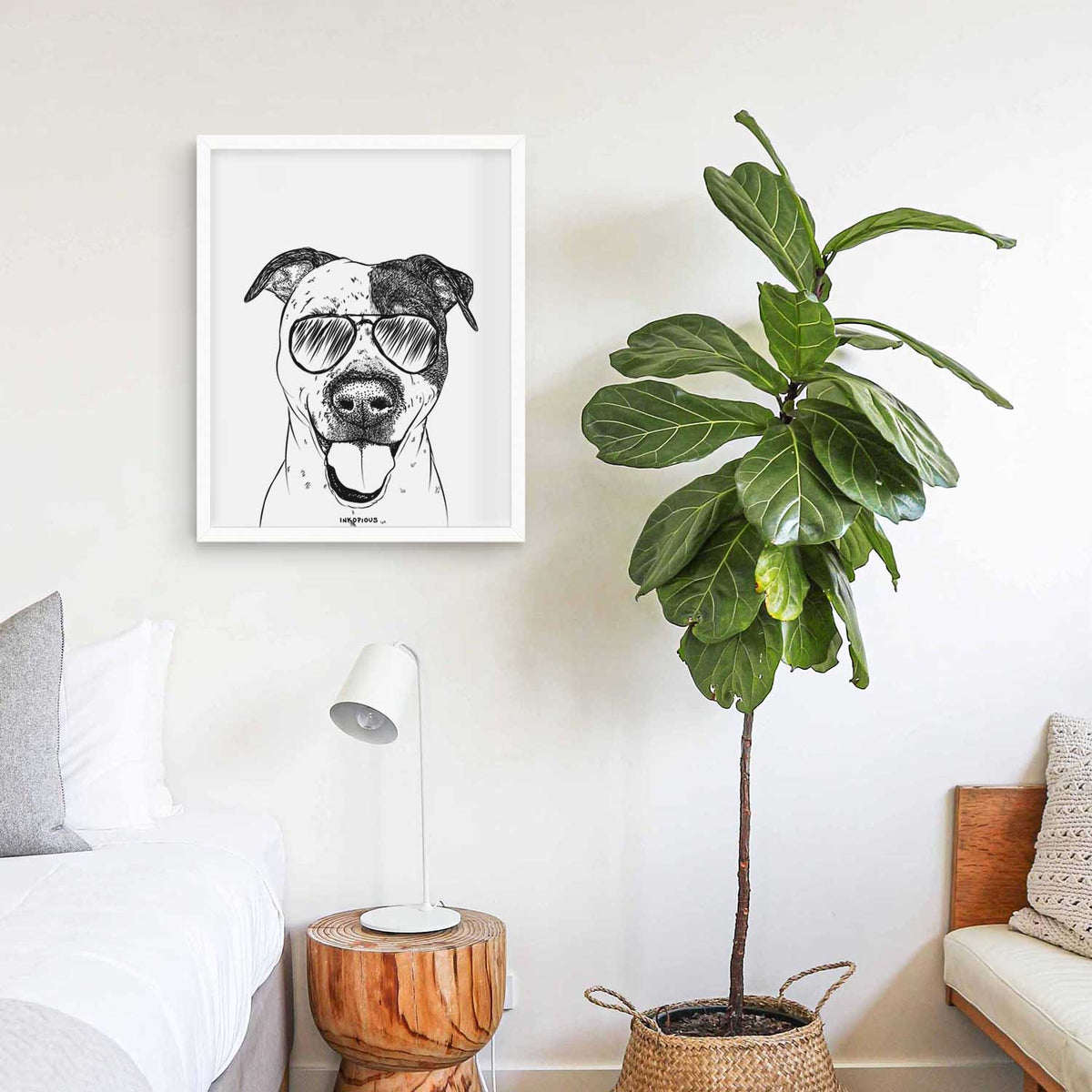 Simon the Mixed Breed Art Print
