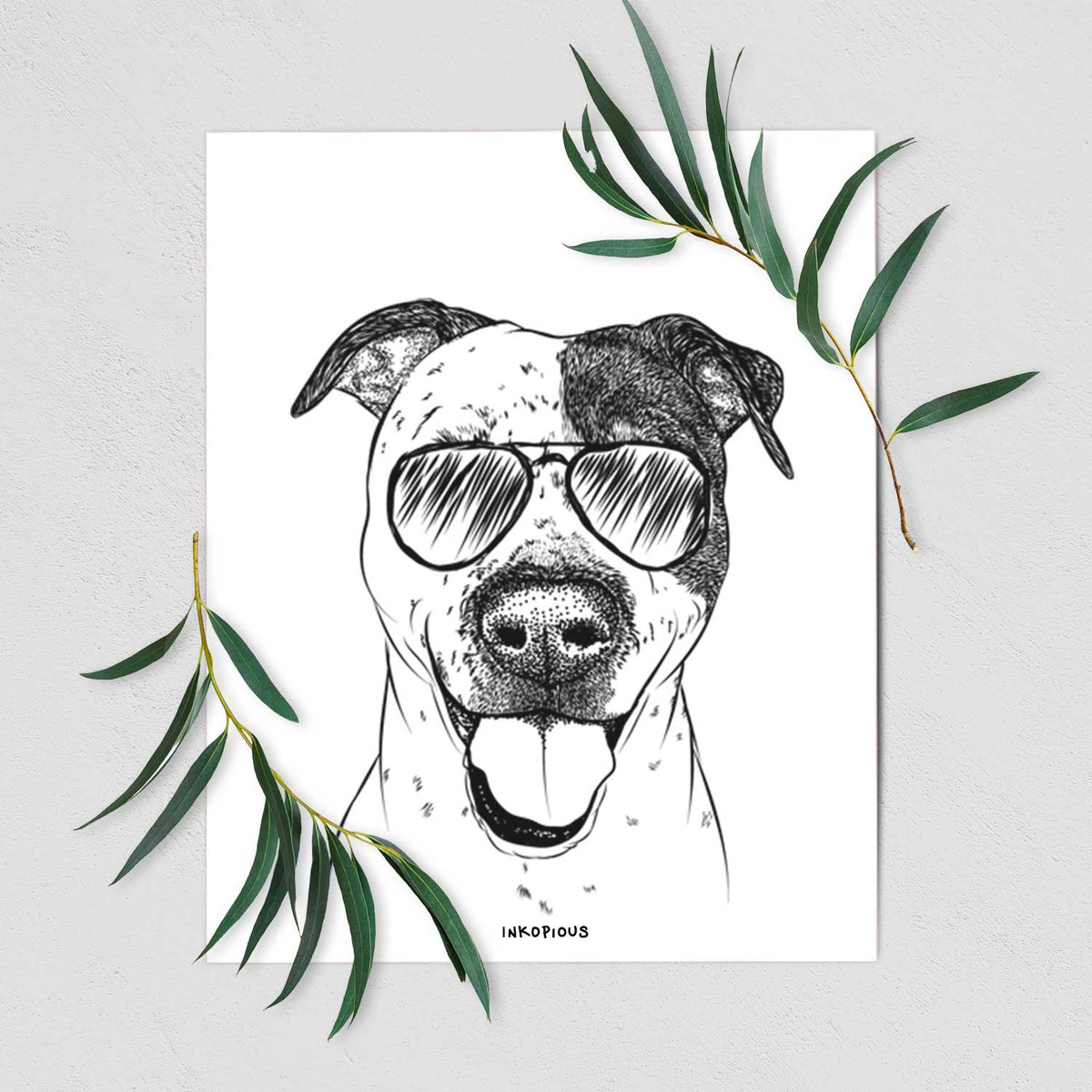 Simon the Mixed Breed Art Print
