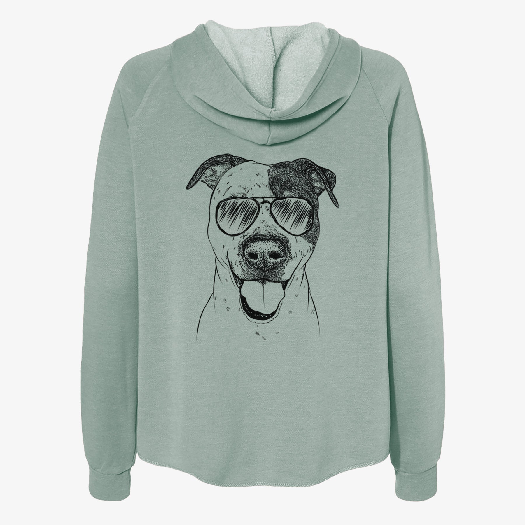 Simon the Mixed Breed - Women's Cali Wave Zip-Up Sweatshirt