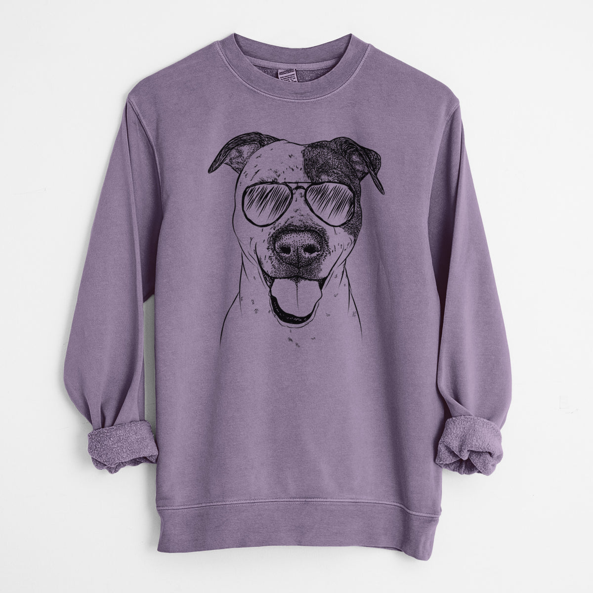 Aviator Simon the Mixed Breed - Unisex Pigment Dyed Crew Sweatshirt