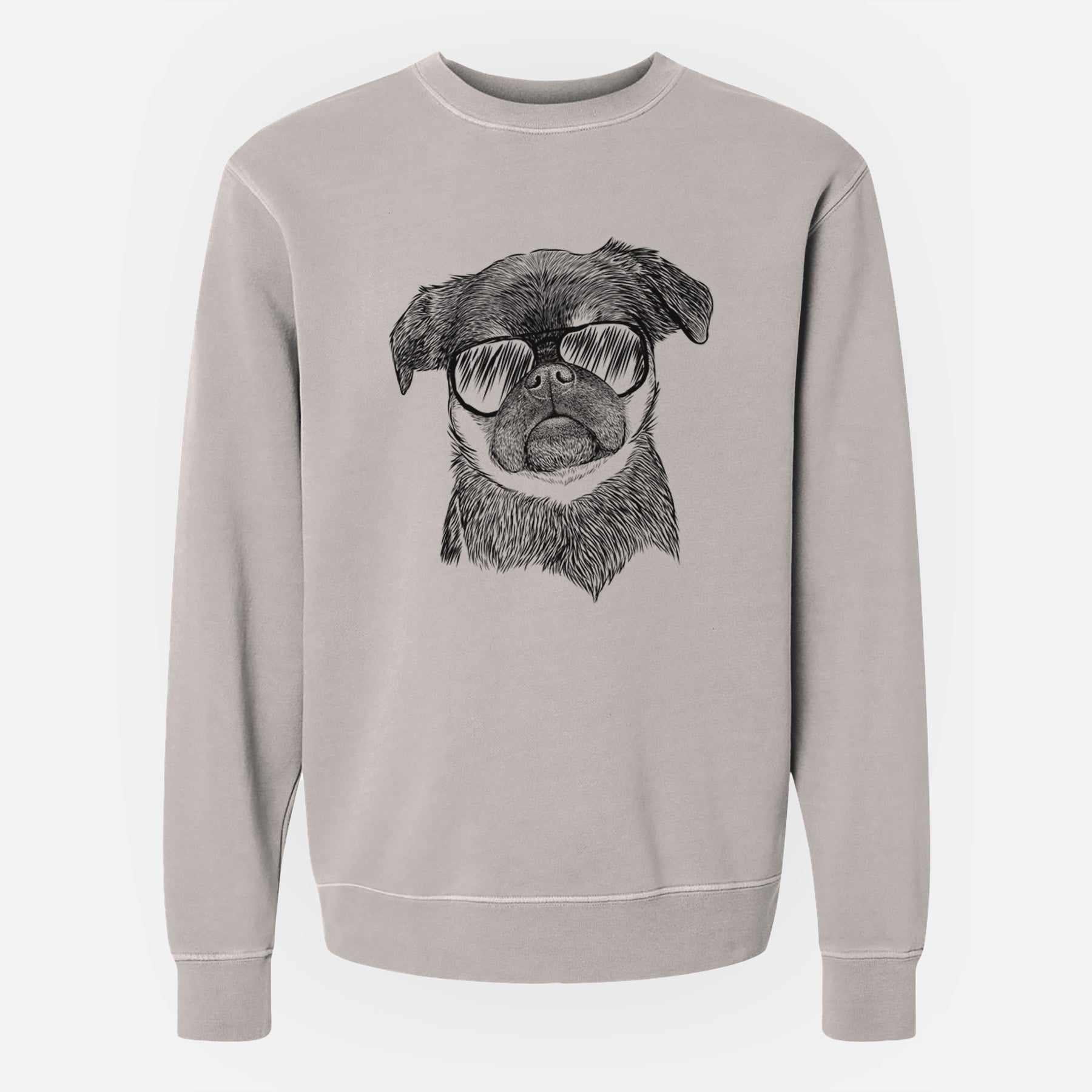 Aviator Simone the Brussels Griffon - Unisex Pigment Dyed Crew Sweatshirt