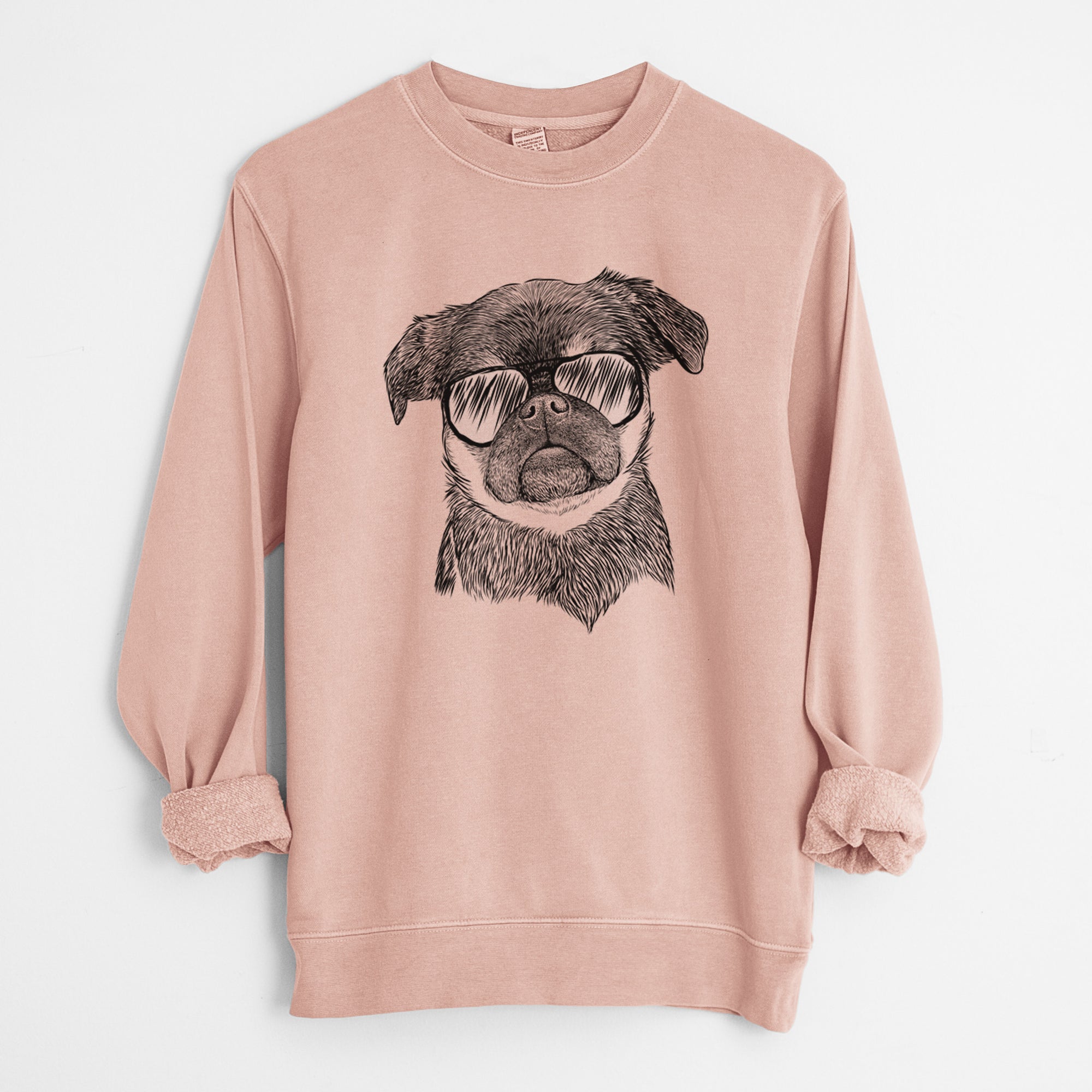 Aviator Simone the Brussels Griffon - Unisex Pigment Dyed Crew Sweatshirt