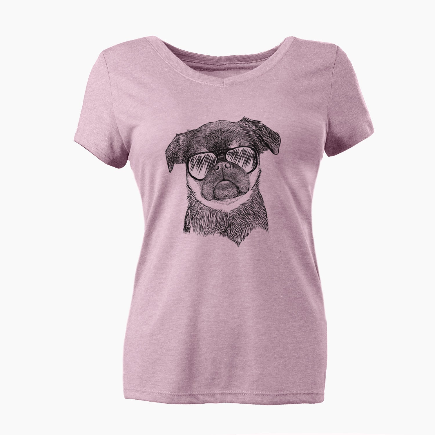 Aviator Simone the Brussels Griffon - Women's V-neck Shirt