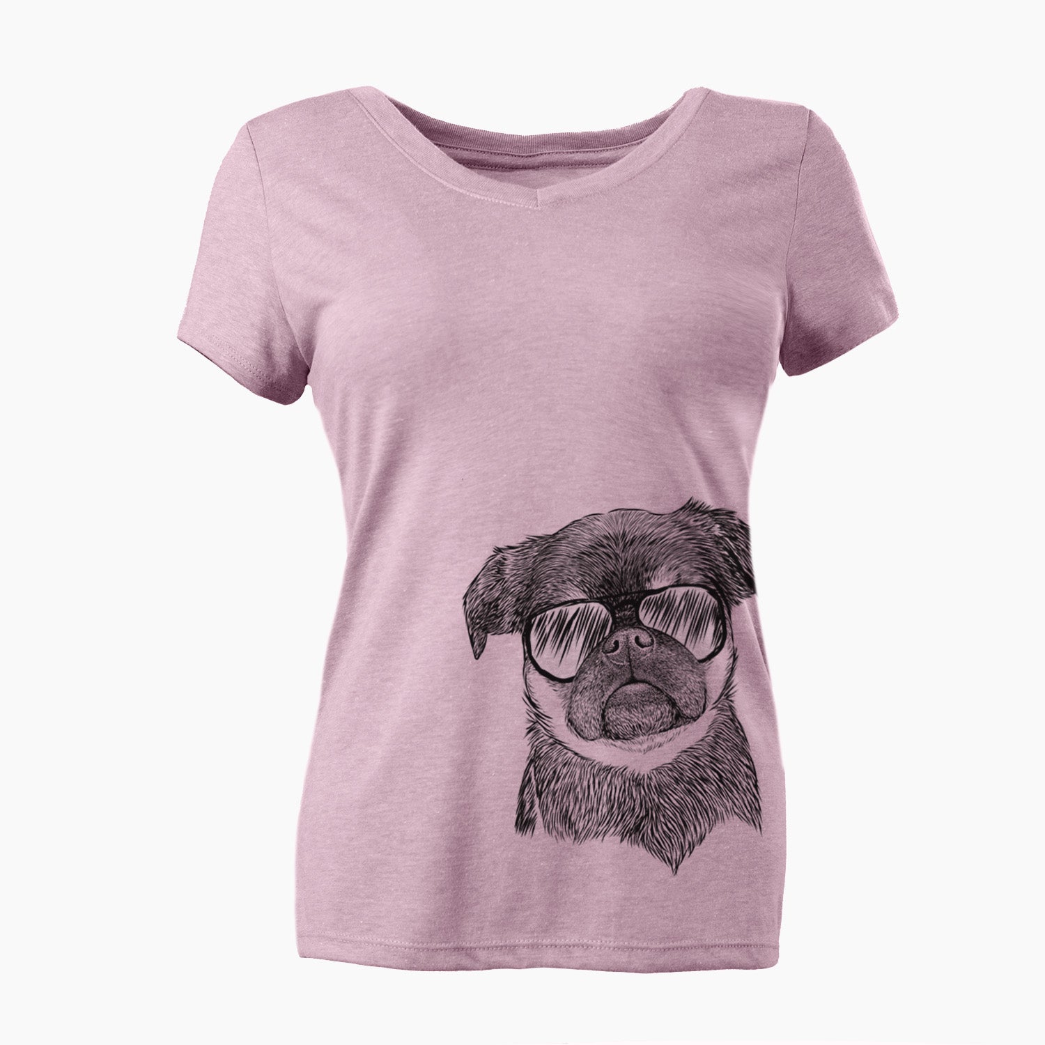 Aviator Simone the Brussels Griffon - Women's V-neck Shirt