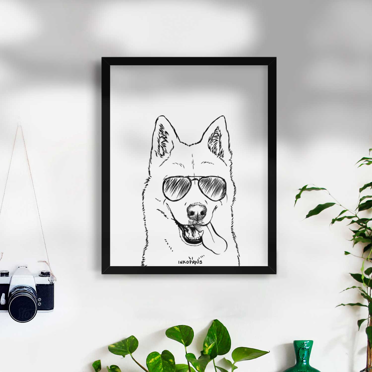 Sinatra the Siberian Husky Art Print