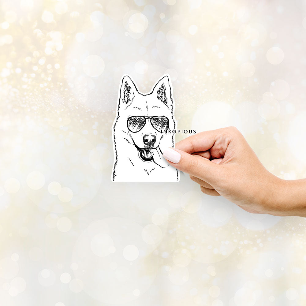 Sinatra the Siberian Husky - Decal Sticker