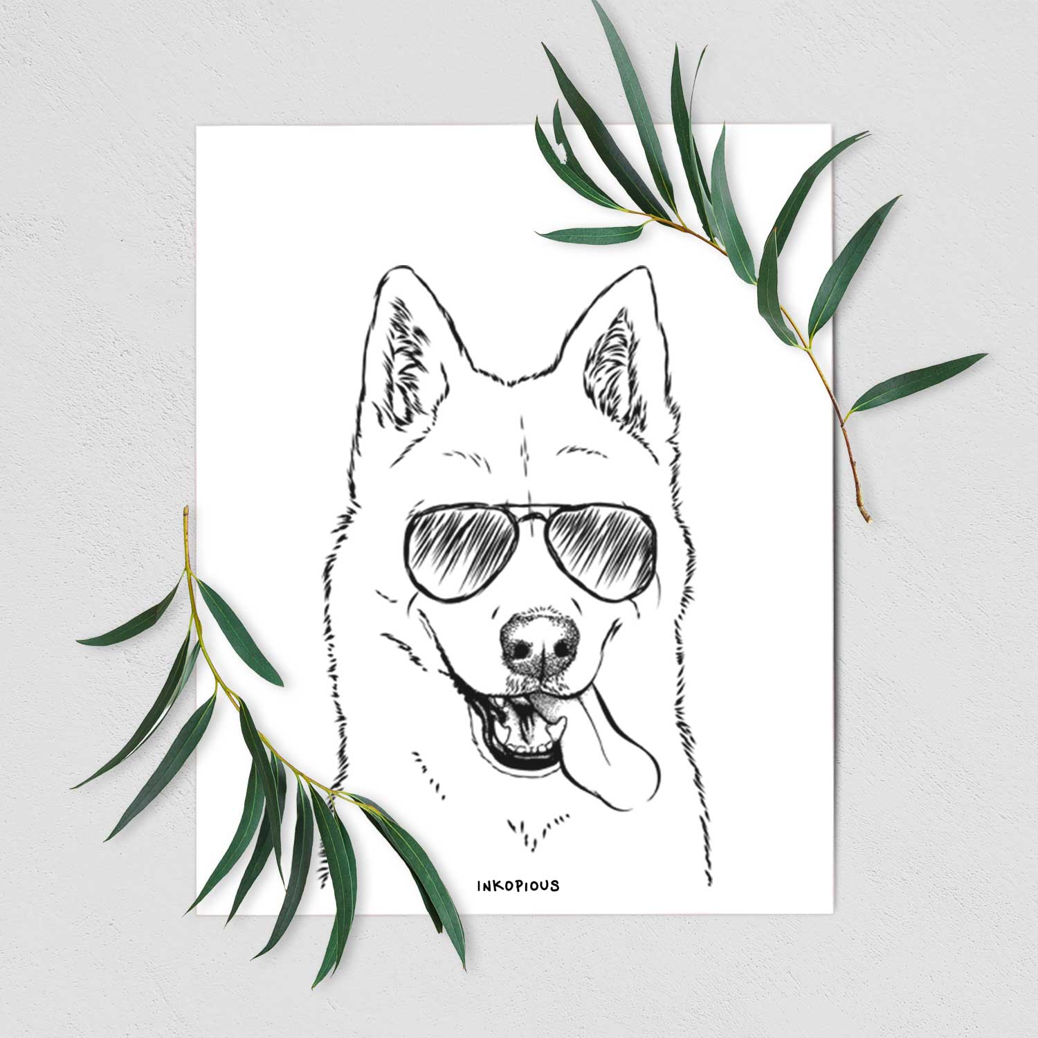 Sinatra the Siberian Husky Art Print