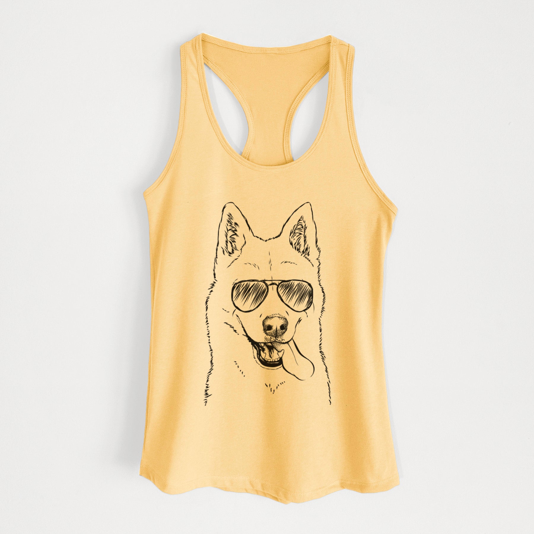 Sinatra  the Siberian Husky - Women's Racerback Tanktop