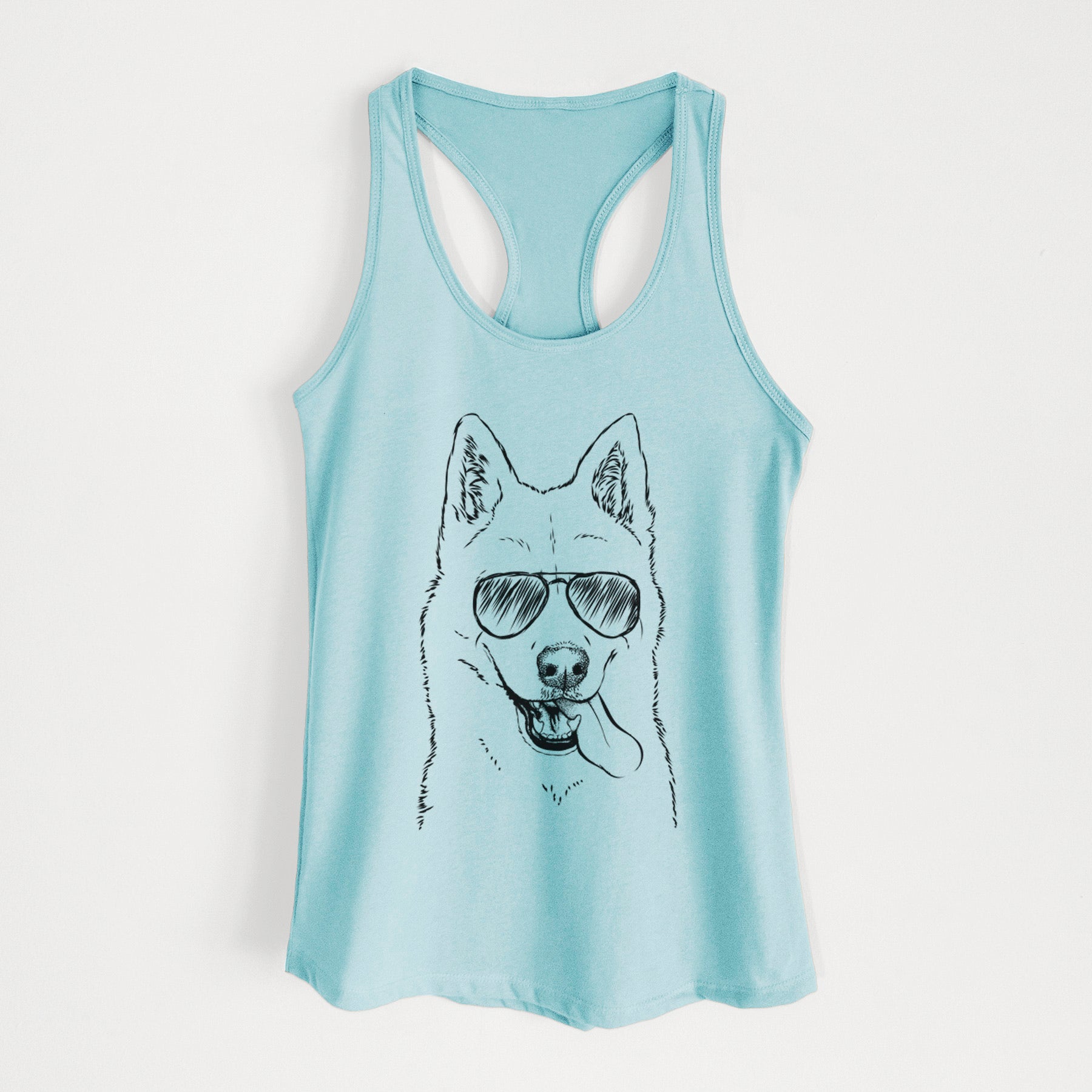 Sinatra  the Siberian Husky - Women's Racerback Tanktop