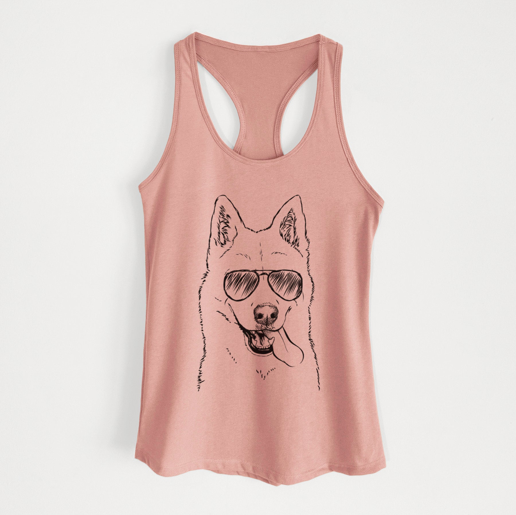 Sinatra  the Siberian Husky - Women's Racerback Tanktop