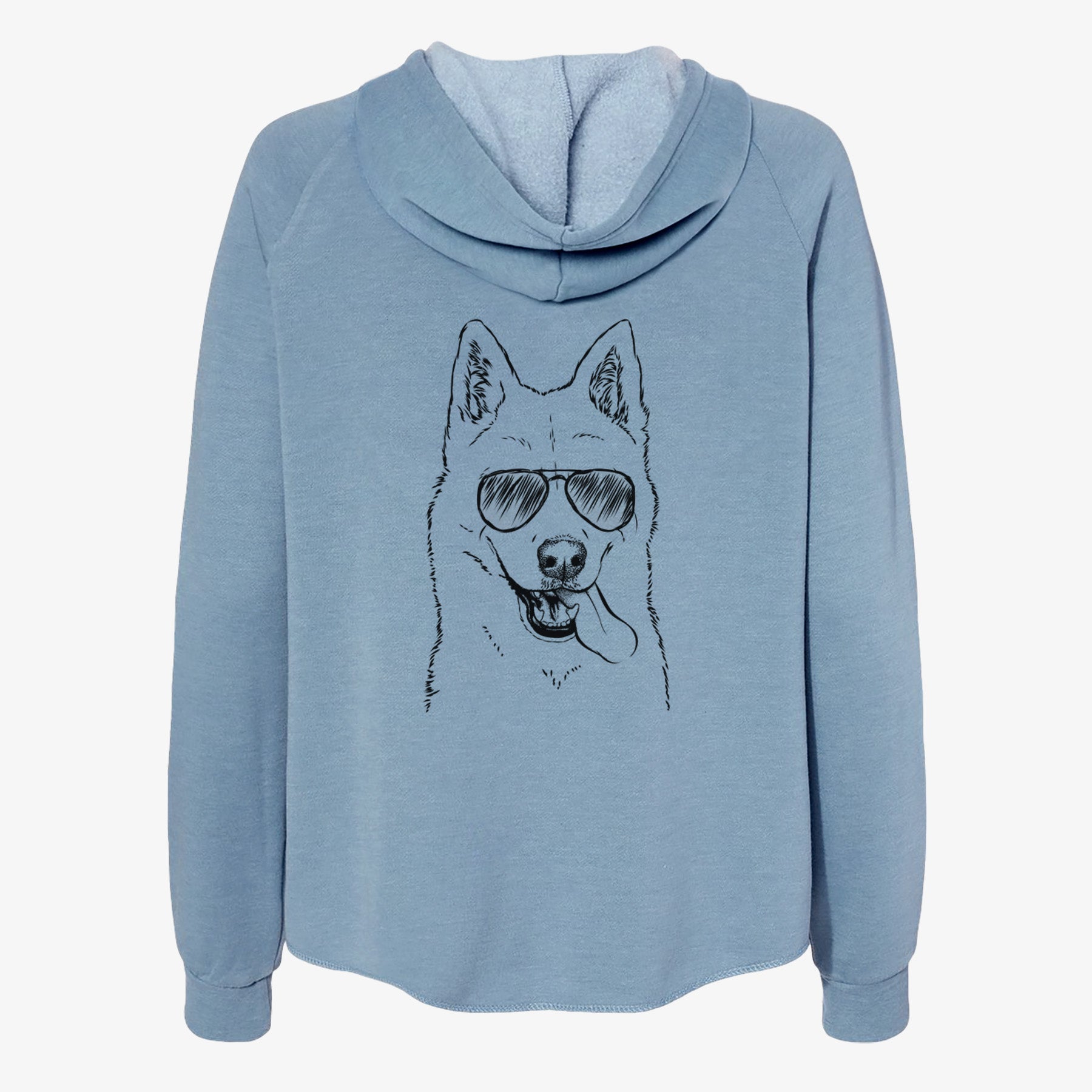 Sinatra  the Siberian Husky - Women's Cali Wave Zip-Up Sweatshirt