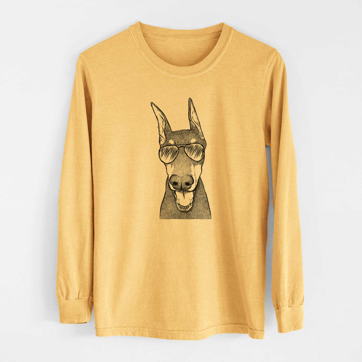 Aviators Sir Duke the Doberman Pinscher - Heavyweight 100% Cotton Long Sleeve