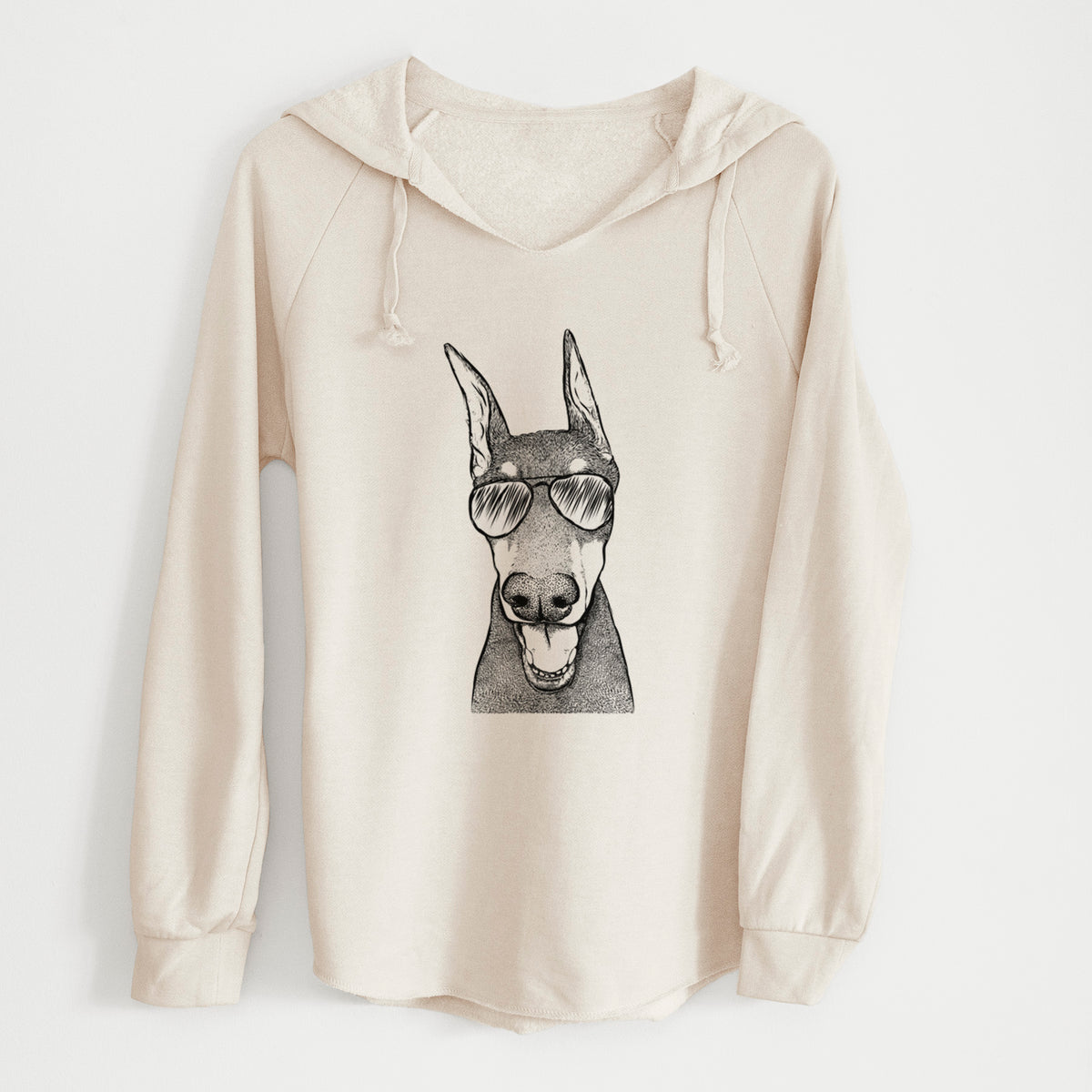 Aviator Sir Duke the Doberman Pinscher - Cali Wave Hooded Sweatshirt