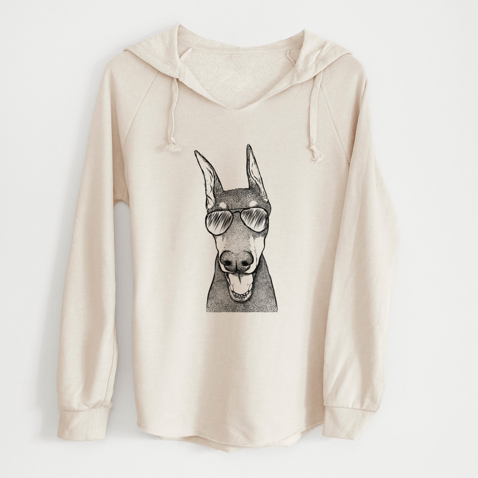 Aviator Sir Duke the Doberman Pinscher - Cali Wave Hooded Sweatshirt