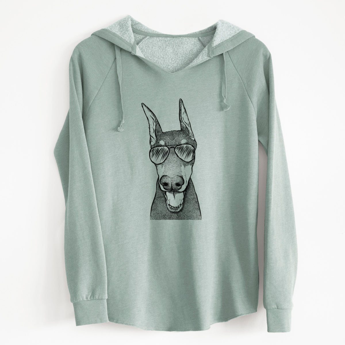 Aviator Sir Duke the Doberman Pinscher - Cali Wave Hooded Sweatshirt