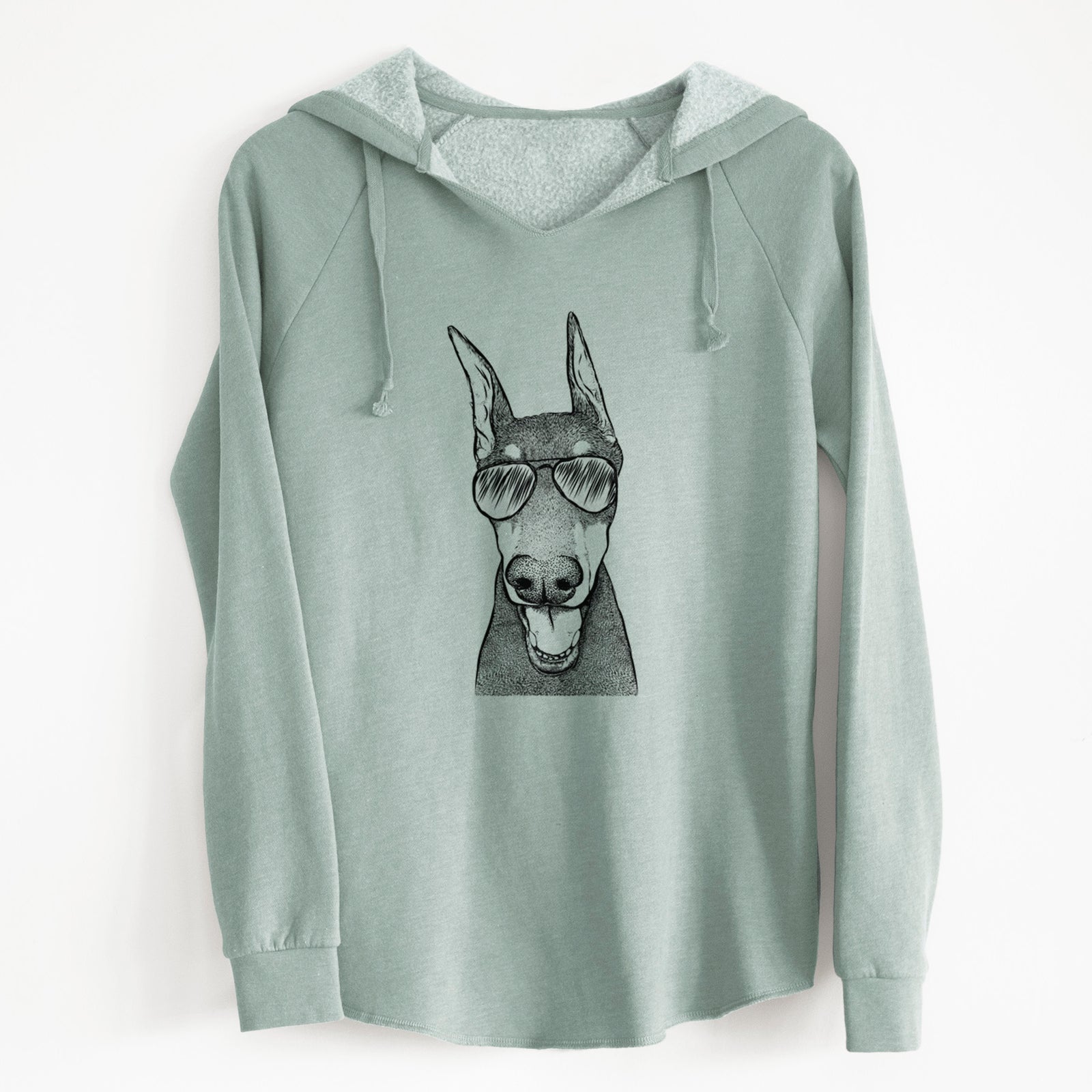 Aviator Sir Duke the Doberman Pinscher - Cali Wave Hooded Sweatshirt