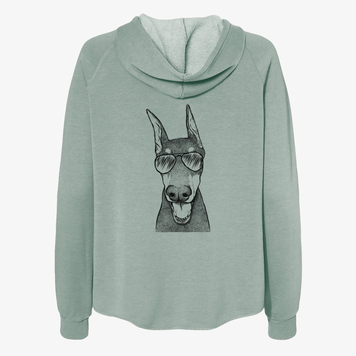 Sir Duke the Doberman Pinscher - Women's Cali Wave Zip-Up Sweatshirt