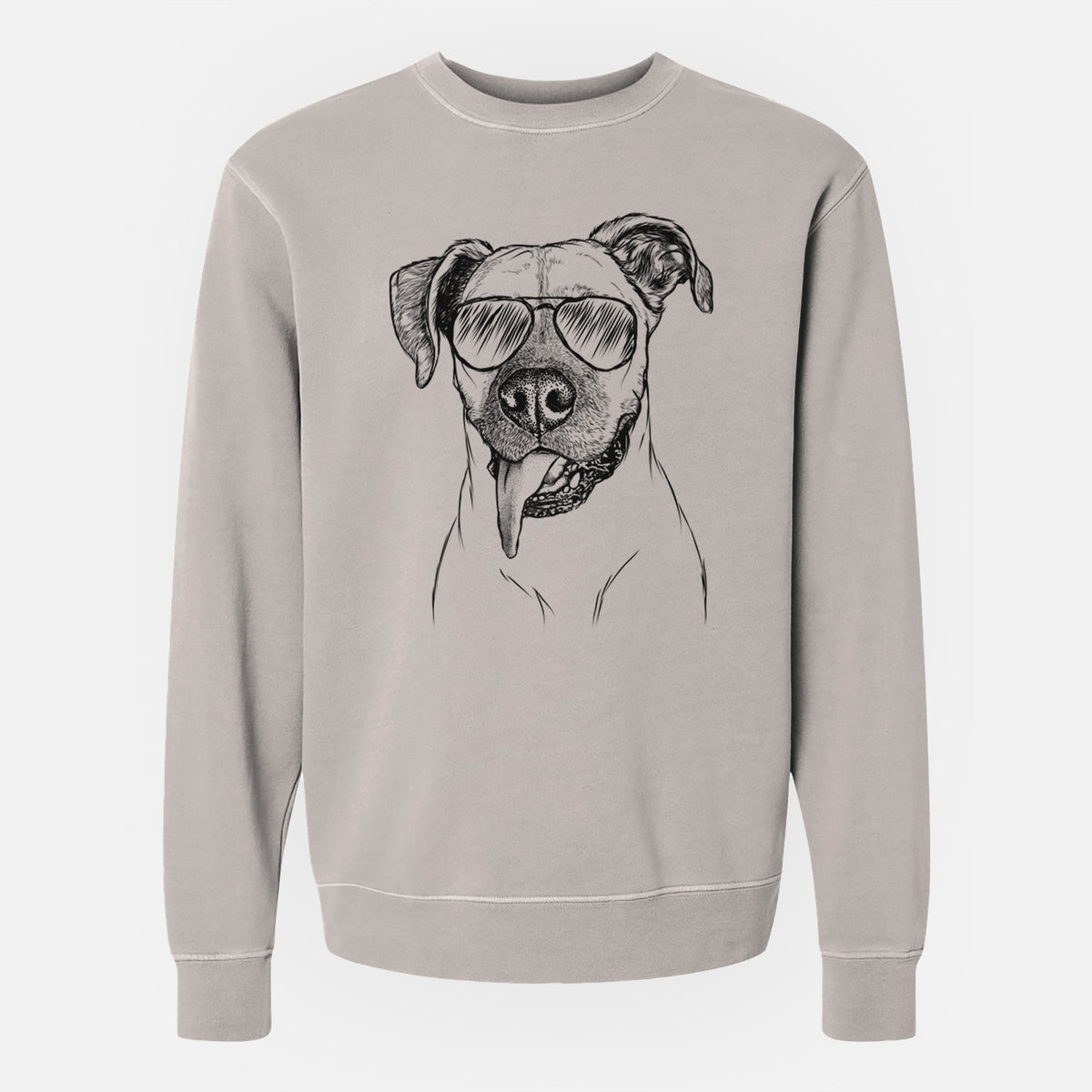 Aviator Sir Jake the Boxer - Unisex Pigment Dyed Crew Sweatshirt